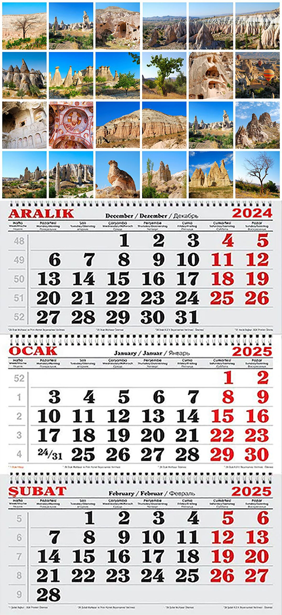 2025 Yılı Gemici Takvimi-Kapadokyadan Kareler