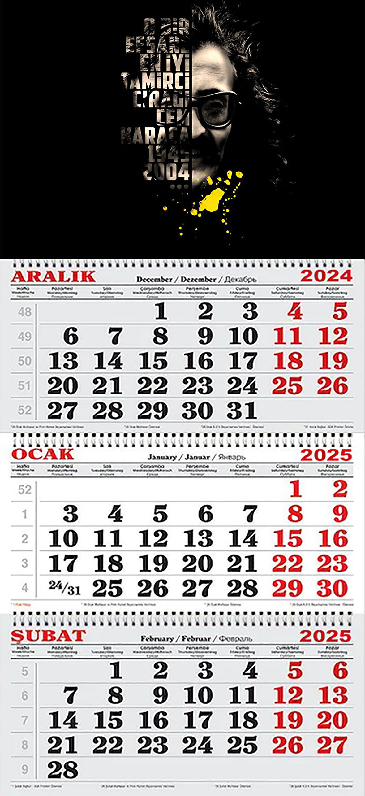 2025 Yılı Gemici Takvimi-Cem Karaca