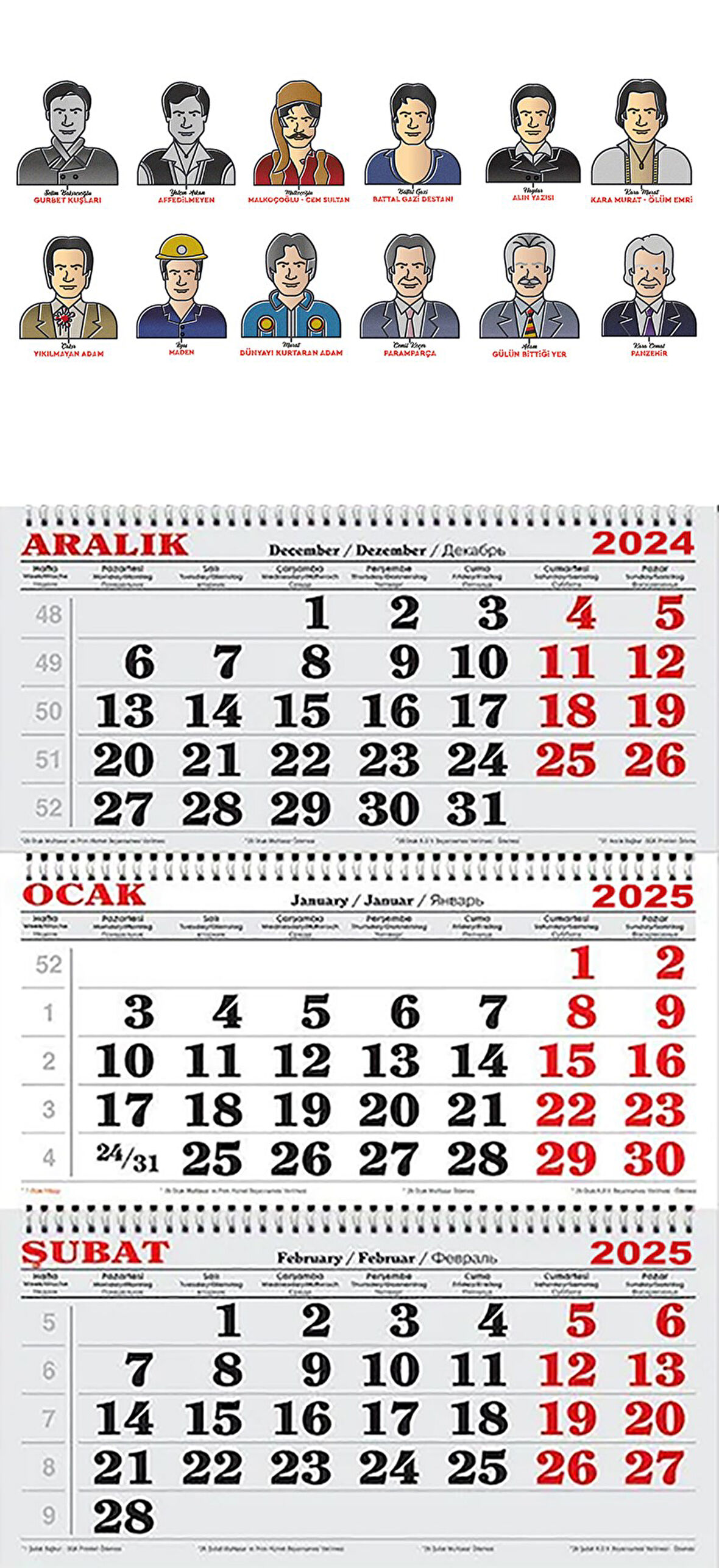 2025 Yılı Gemici Takvimi-Yeşil Çam Efsaneleri