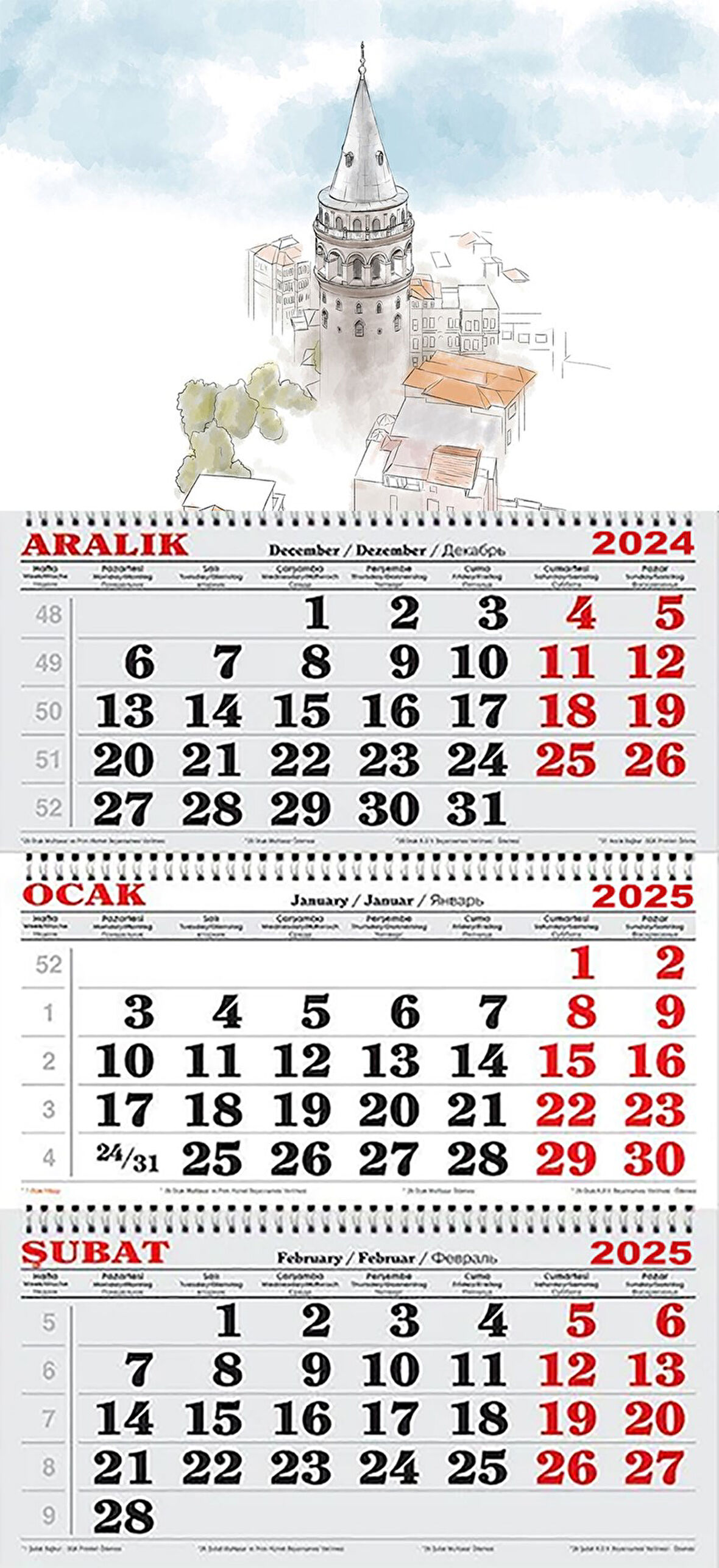 2025 Yılı Gemici-Galata Kulesi Çizim