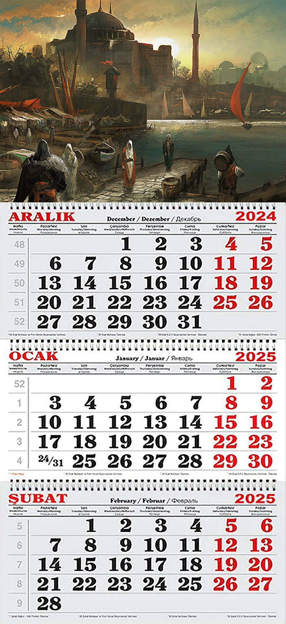 2025 Yılı Gemici Takvimi-Constantinople (İstanbul)