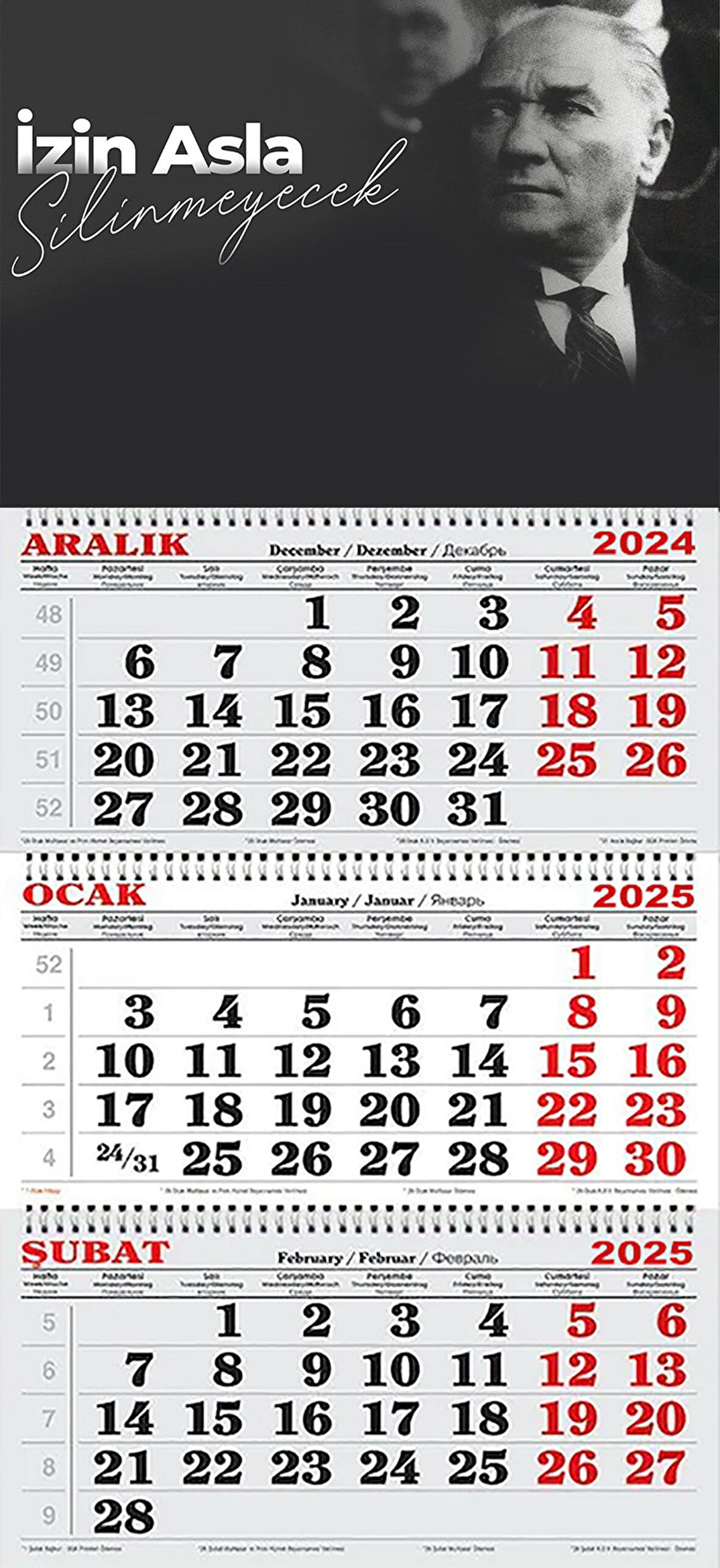 2025 Yılı Gemici Takvimi-İzin Asla Silinmeyecek