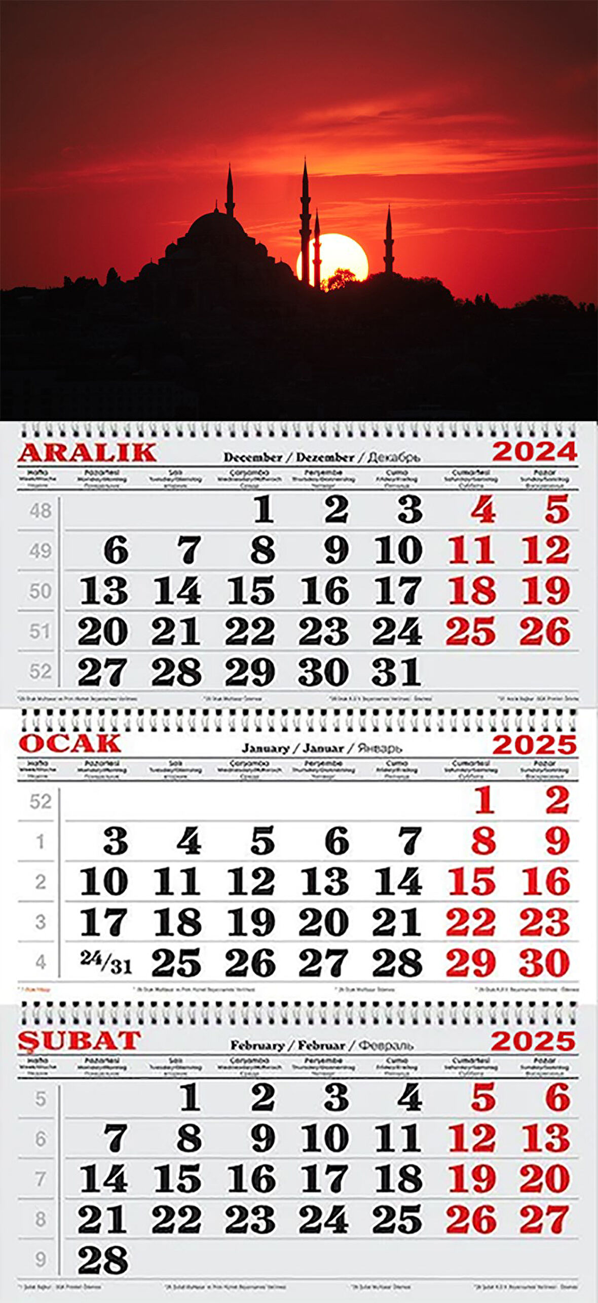 2025 Yılı Gemici Takvimi-Gün Batımı