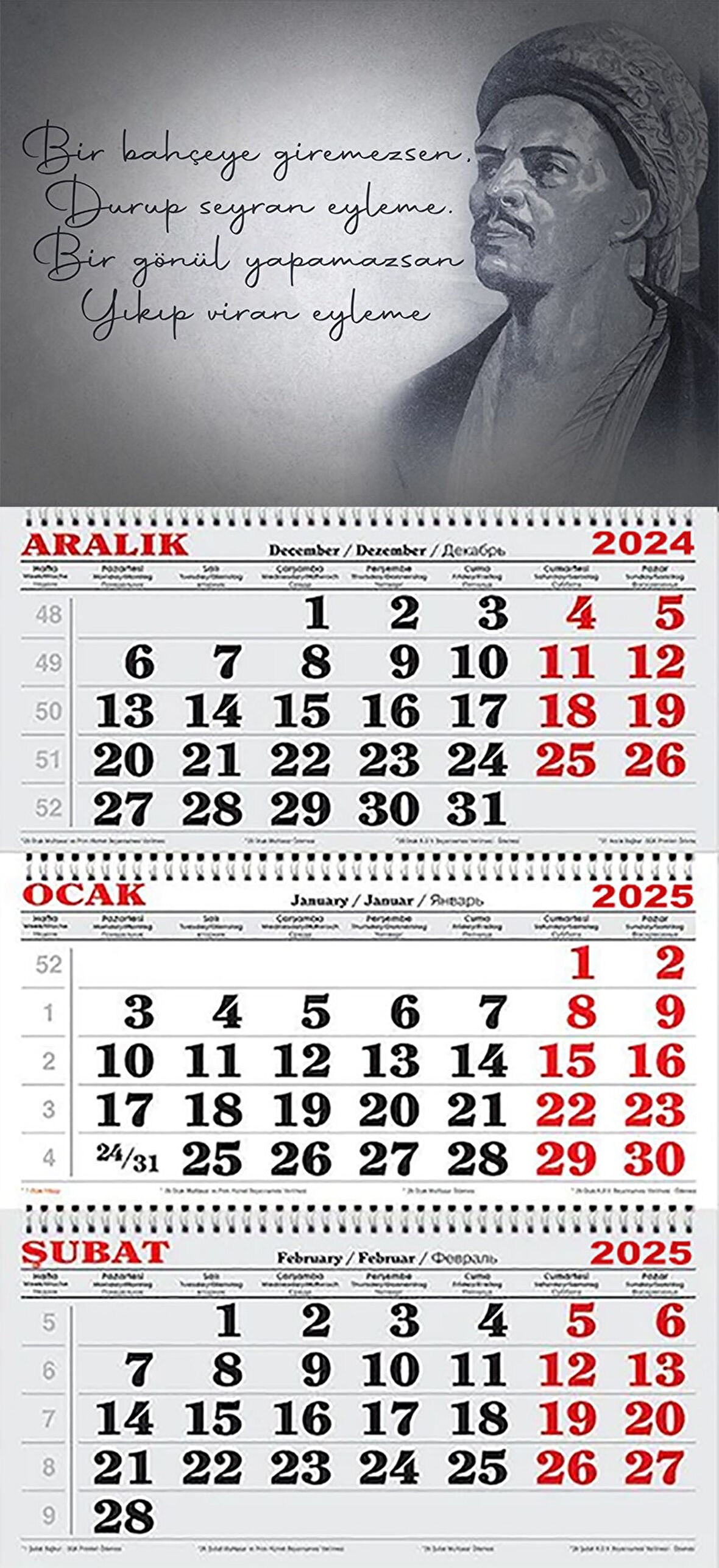 2025 Yılı Gemici Takvimi-Yunus Emre