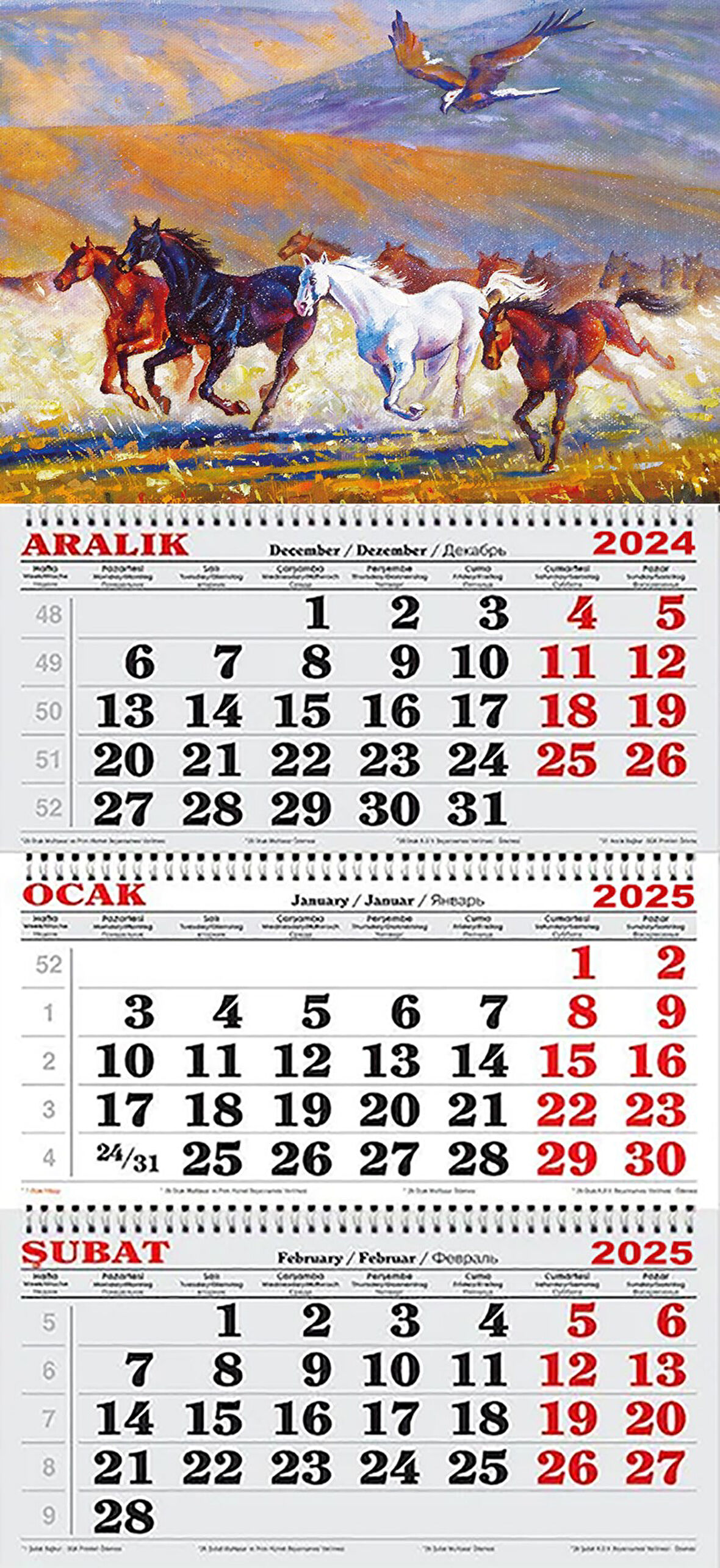 2025 Yılı Gemici Takvimi-Atlar