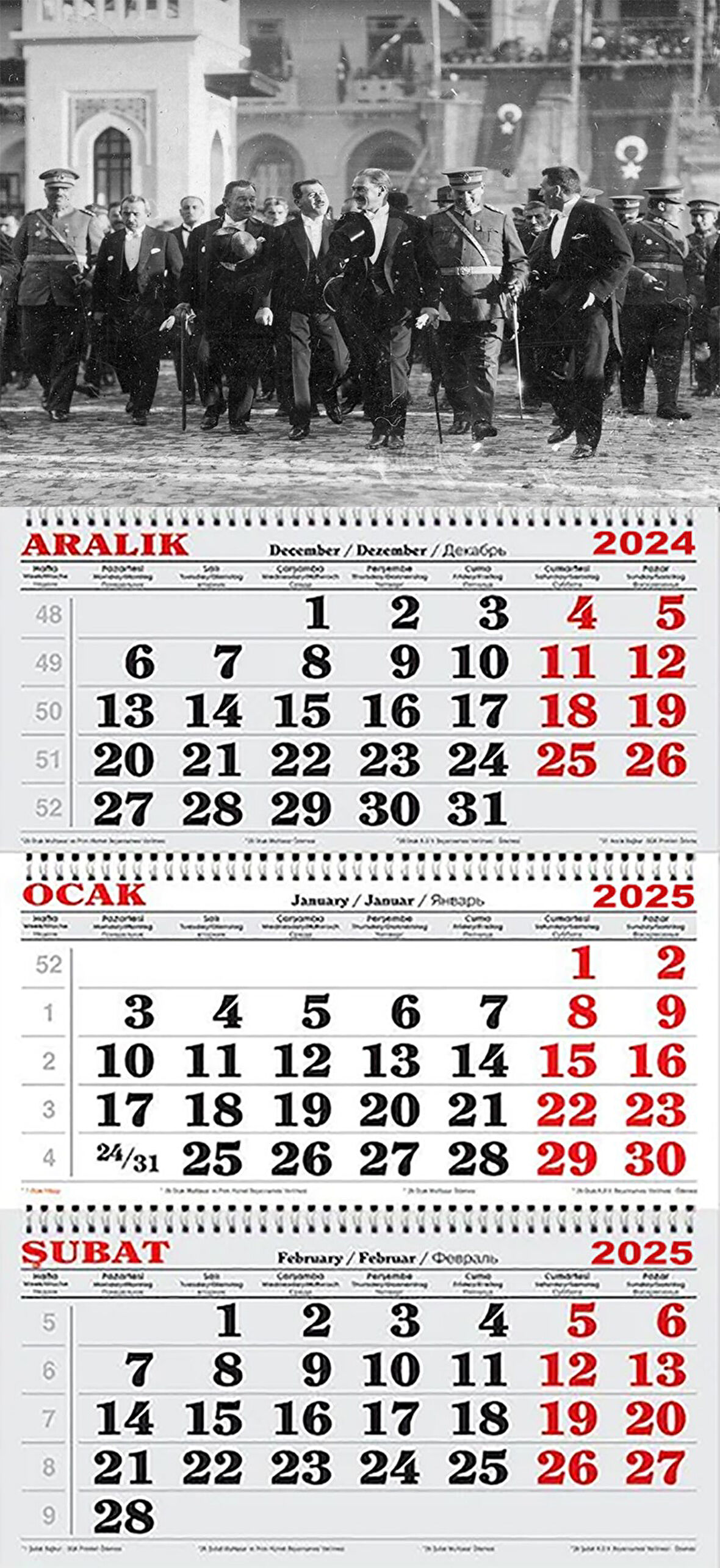 2025 Yılı Gemici Takvimi-Cumhurbaşkanı Halkı Selamlarken