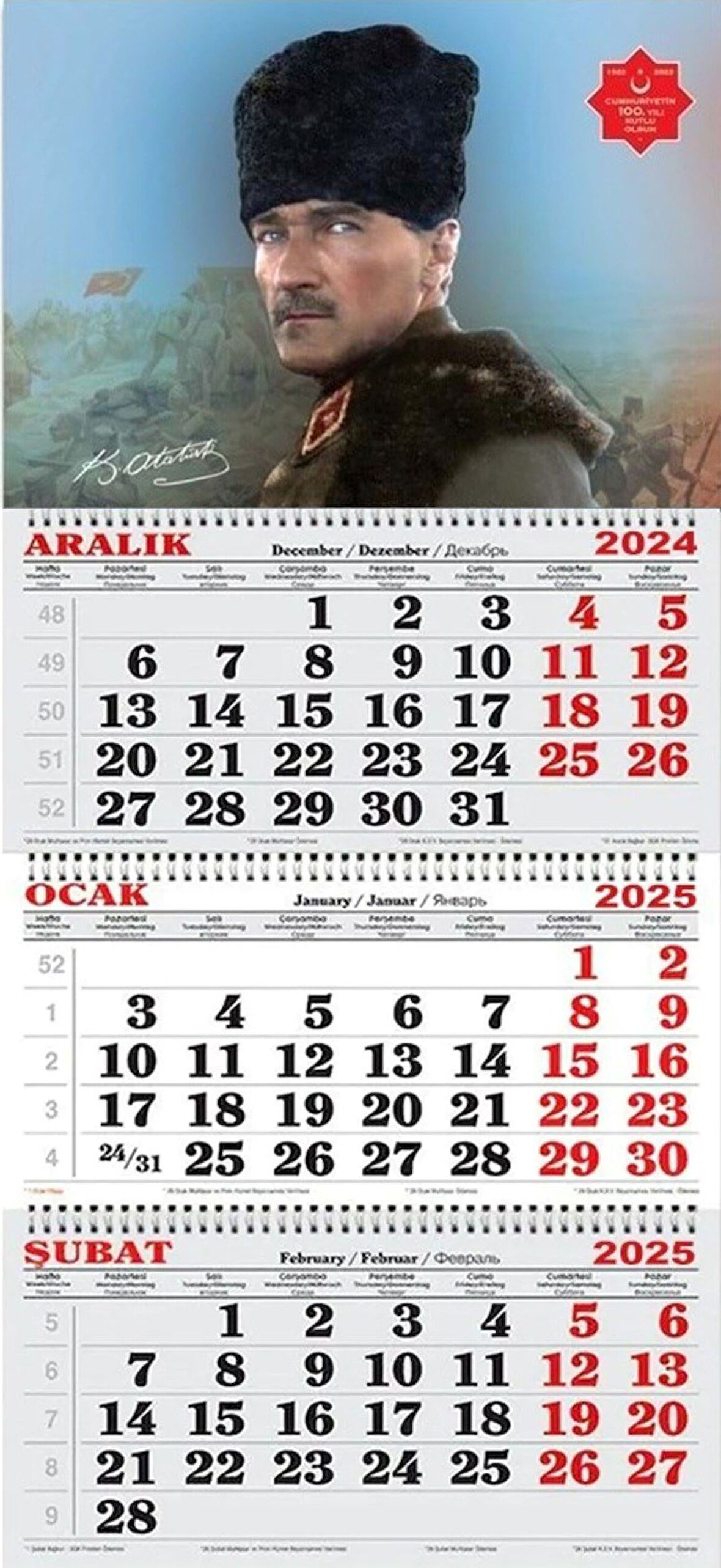 2025 Yılı Gemici Takvimi-Başkomutan