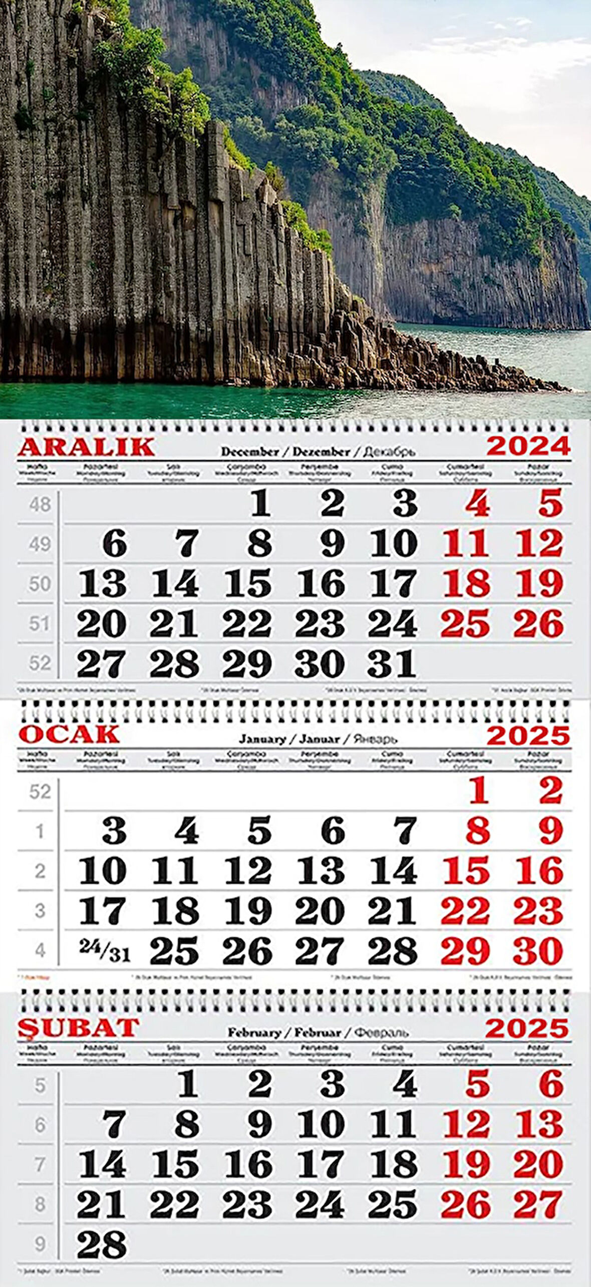 2025 Yılı Gemici Takvimi-Falez