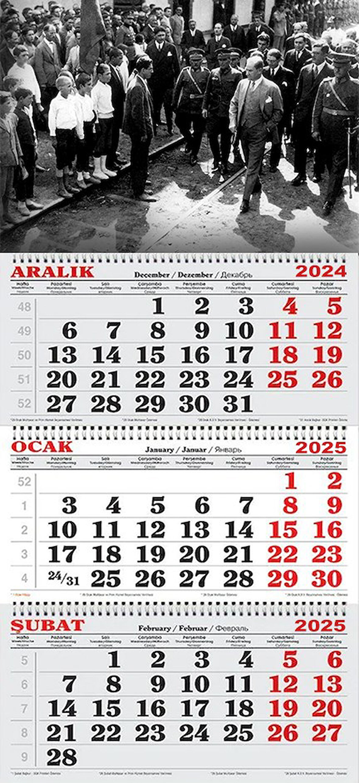  2025 Yılı Gemici Takvimi ----ATATÜRK VE TÖREN 