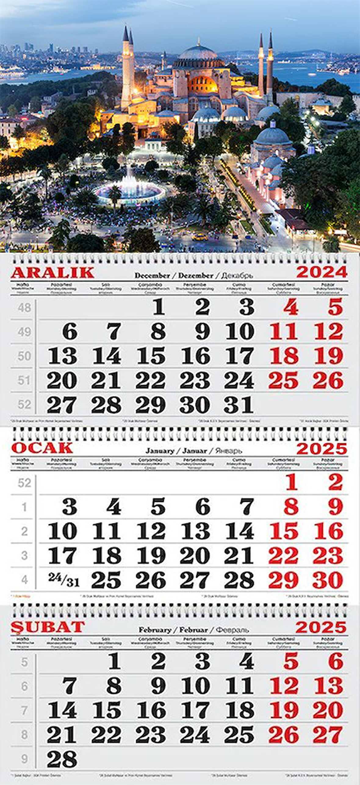 2025 Yılı Gemici Takvimi----AYASOFYA AKŞAMÜSTÜ SAATLERİ