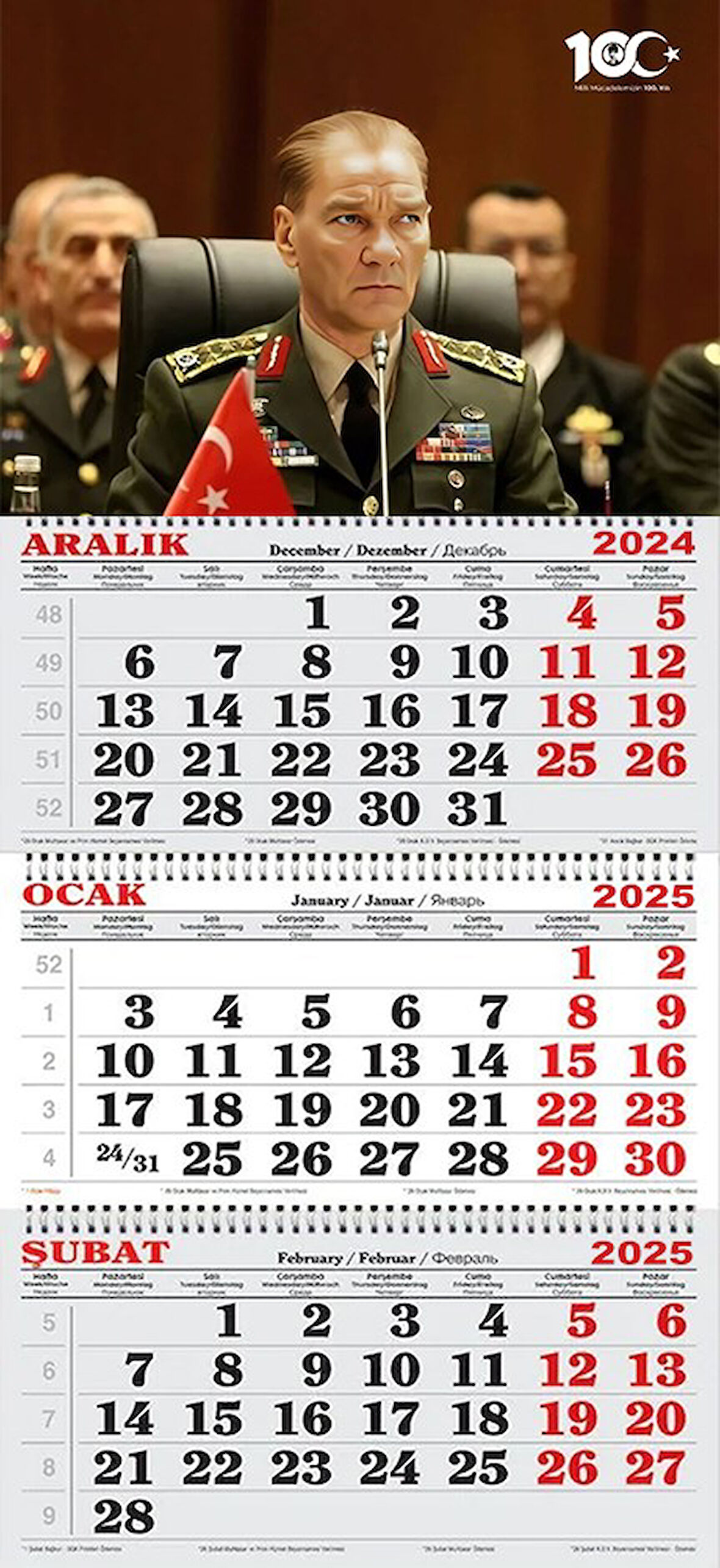 2025 Yılı Gemici Takvimi ---KOMUTAN ATATÜRK