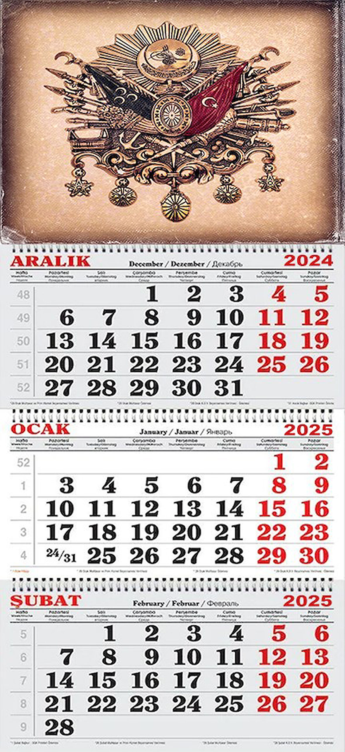 2025 Yılı Gemici Takvimi-TUĞRA Eski Duvar Kağıdı