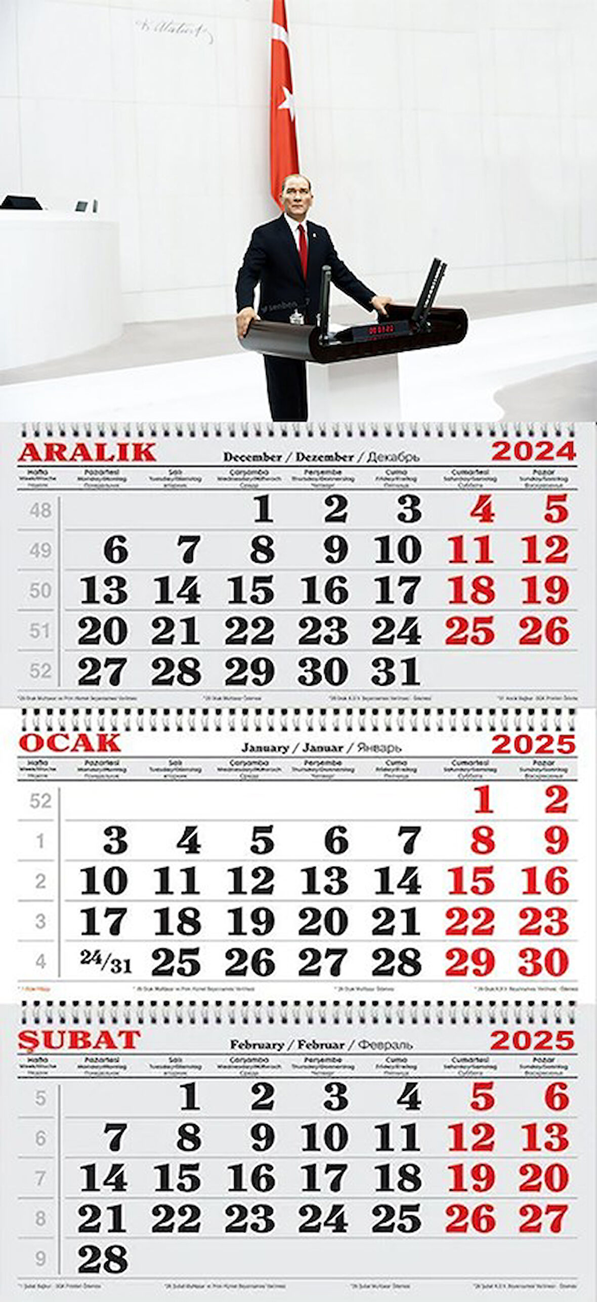 2025 Yılı Gemici Takvimi ---ATATÜRK MECLİS KÜRSÜSÜNDE