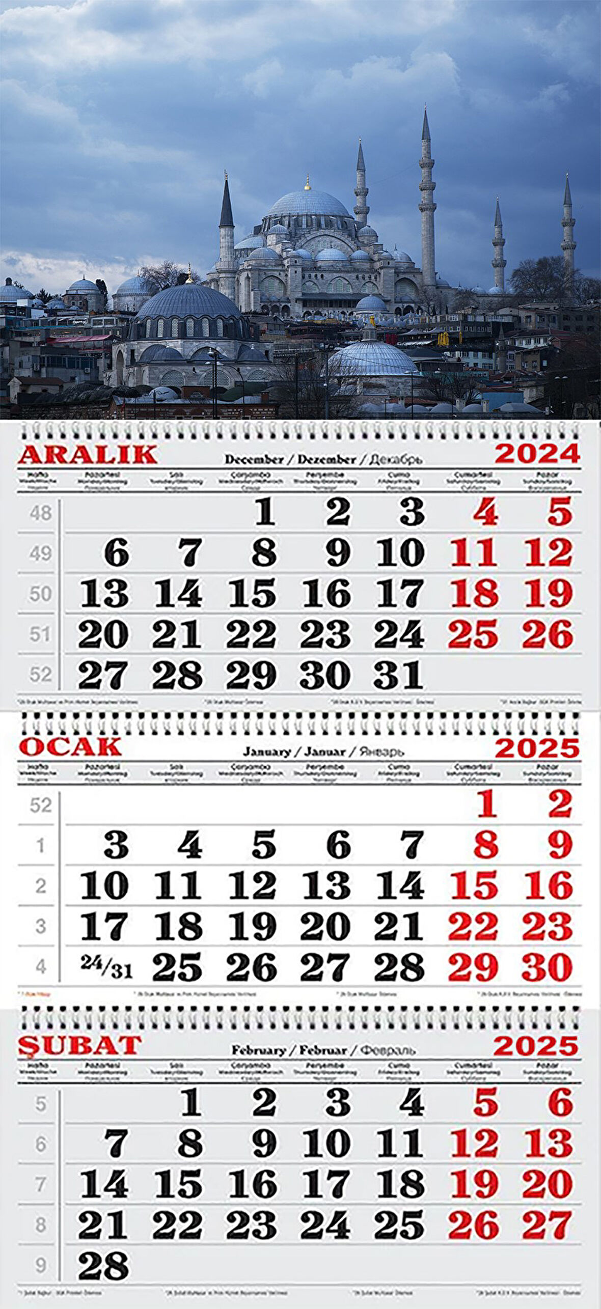 2025 Yılı Gemici Takvimi-İstanbul'da Sonbahar