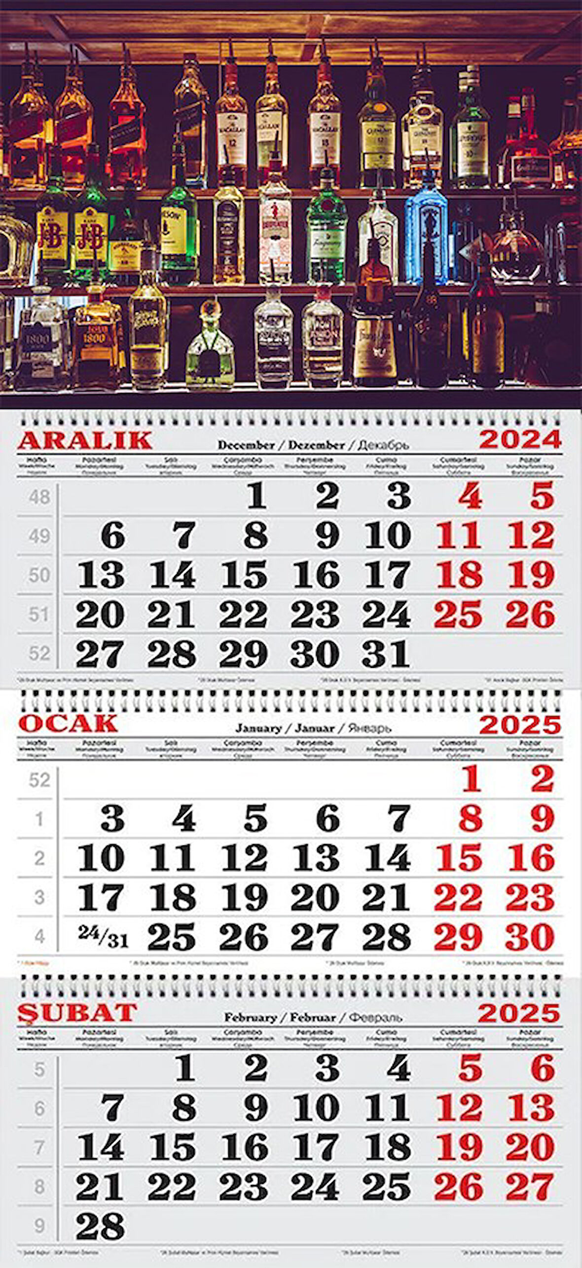  2025 Yılı Gemici Takvimi ---ŞİŞELER