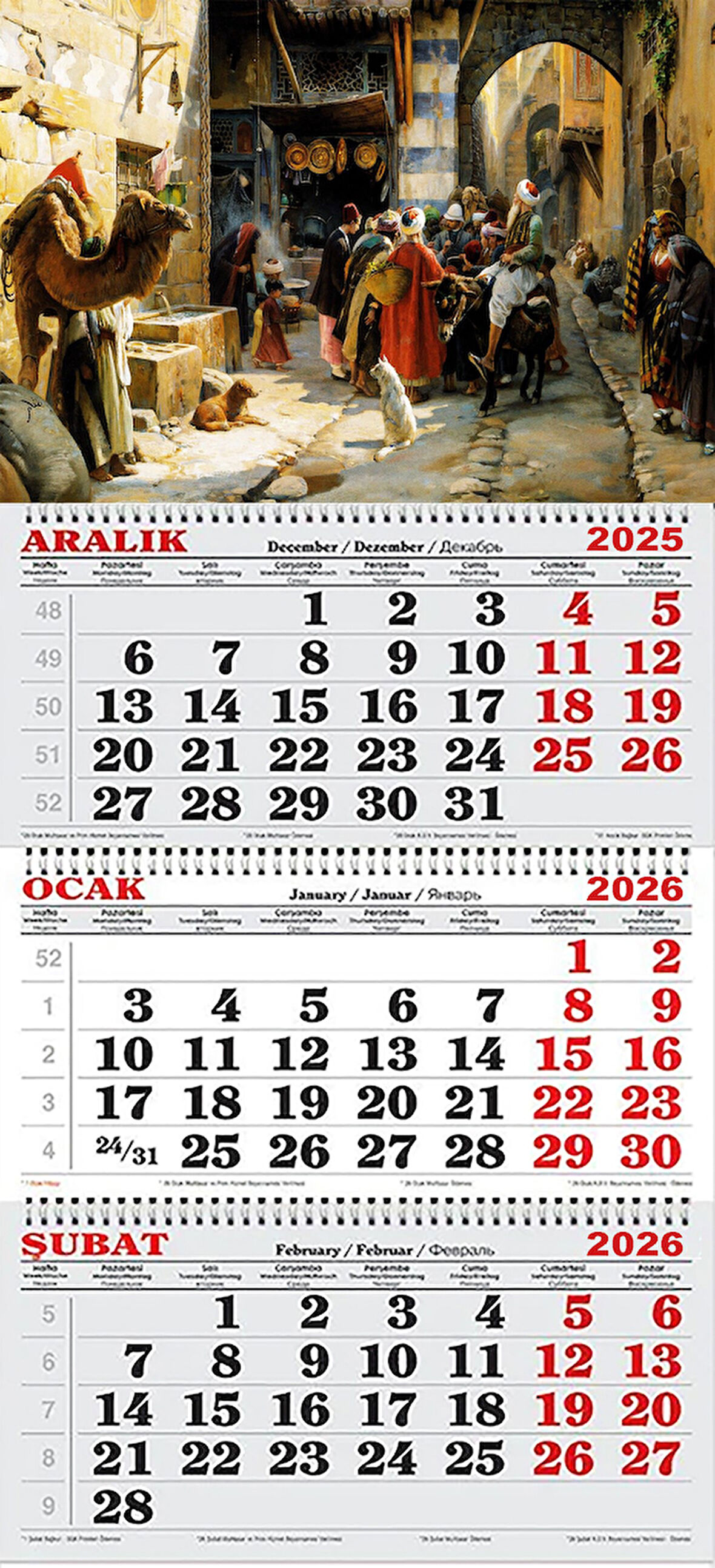 2026 Yılı Gemici Takvimi-Şamda bir Cadde Gustav Bauernfeind 