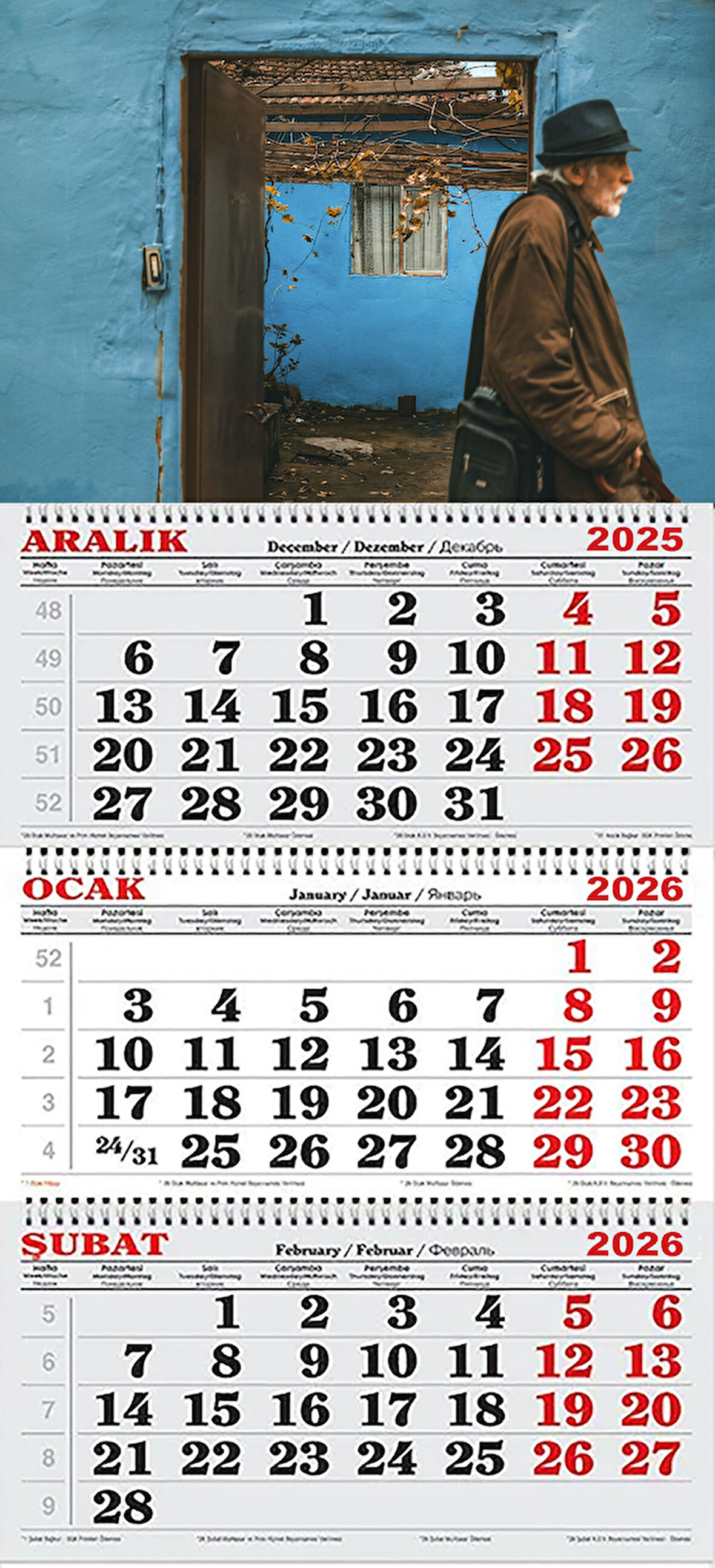 2026 Yılı Gemici Takvimi ---MAVİ DUVAR