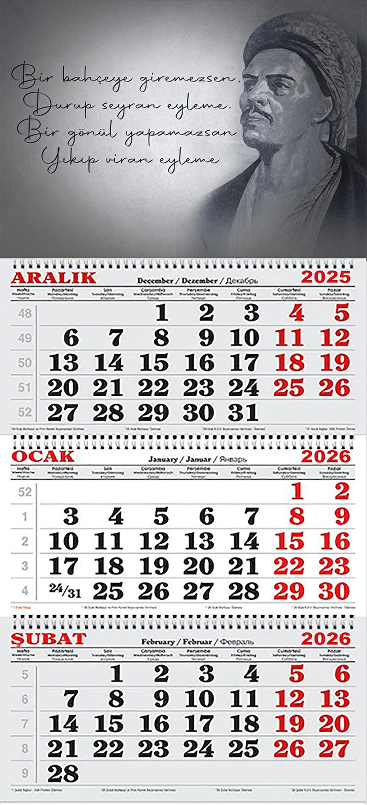 2026 Yılı Gemici Takvimi-Yunus Emre