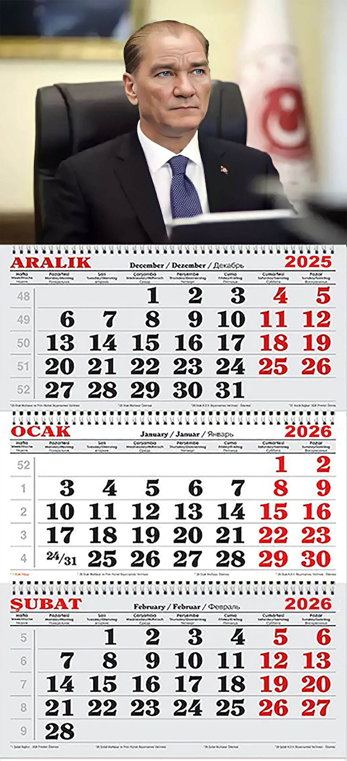 2026 Yılı Gemici Takvimi-Atatürk Makam Odasında