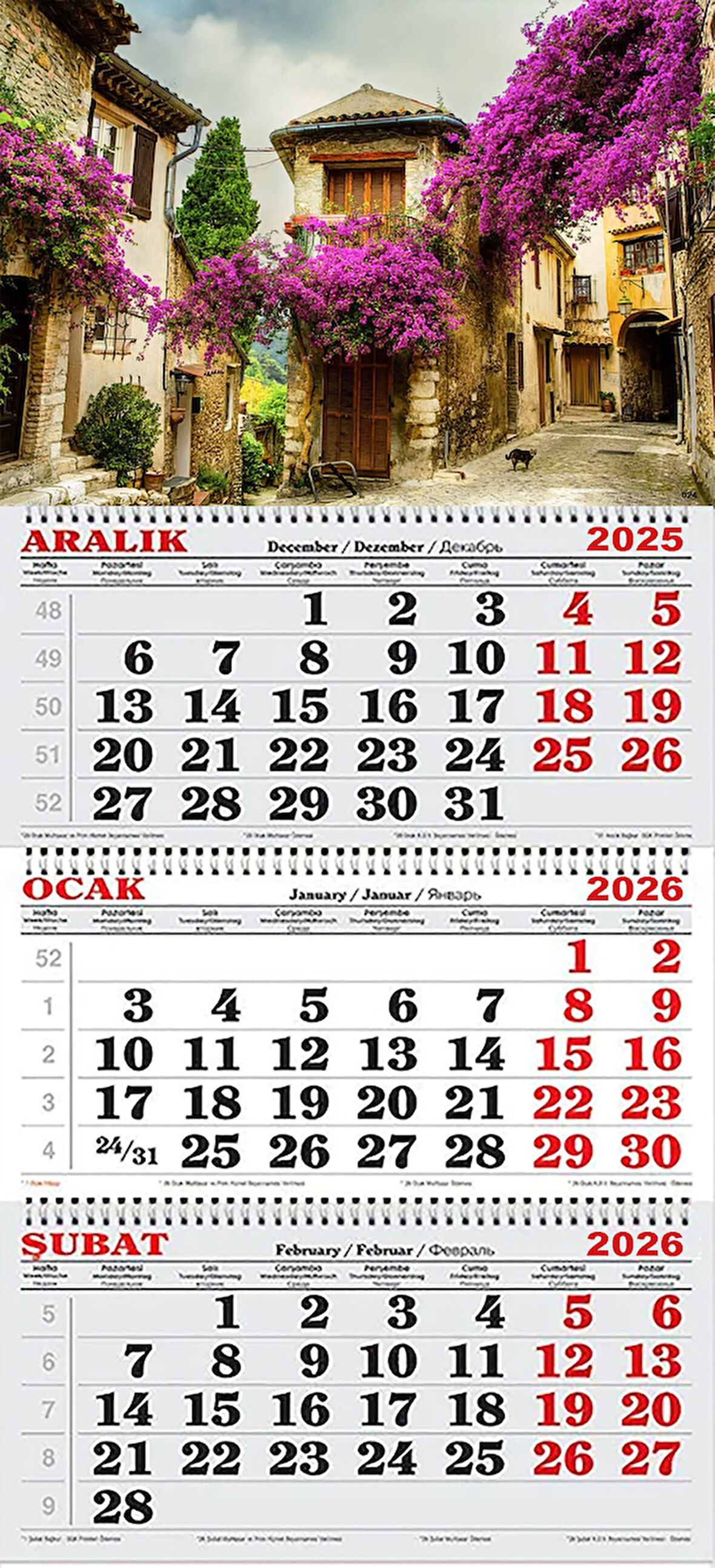 2026 Yılı Gemici Takvimi ---BEGONVİL SOKAĞI