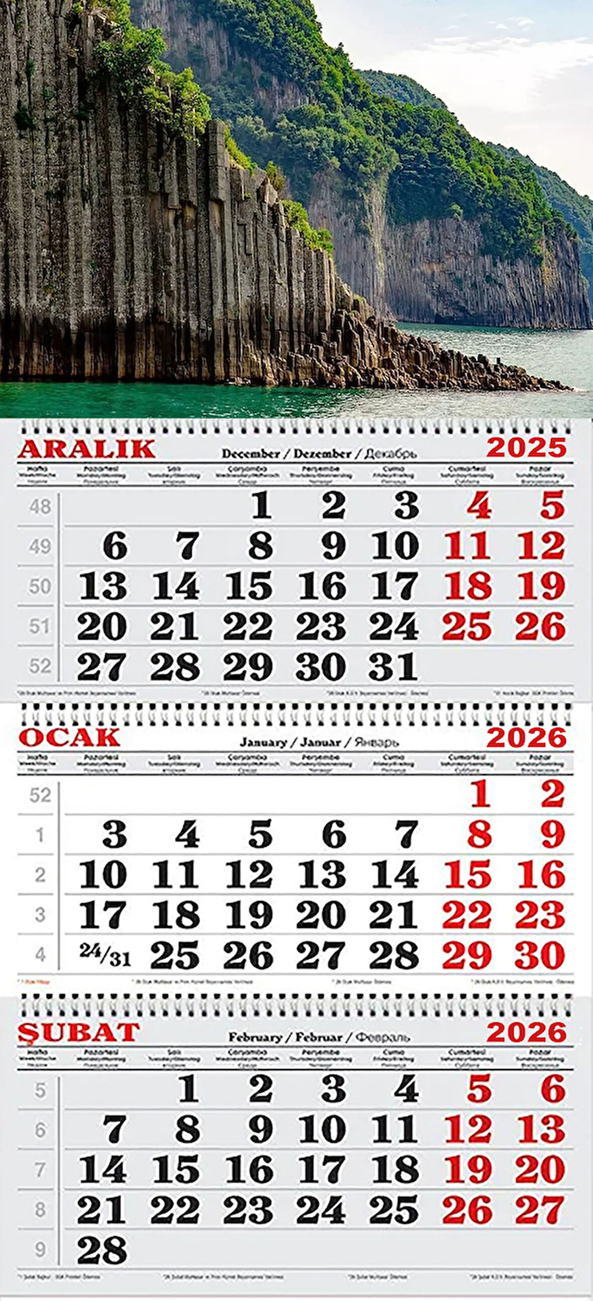 2026 Yılı Gemici Takvimi-Falez