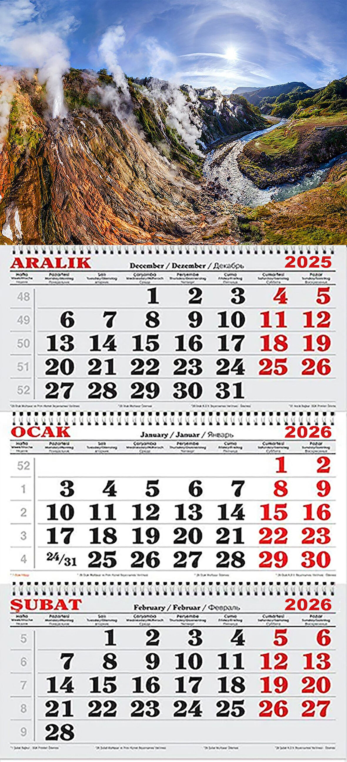  2026 Yılı Gemici Takvimi-Vadi