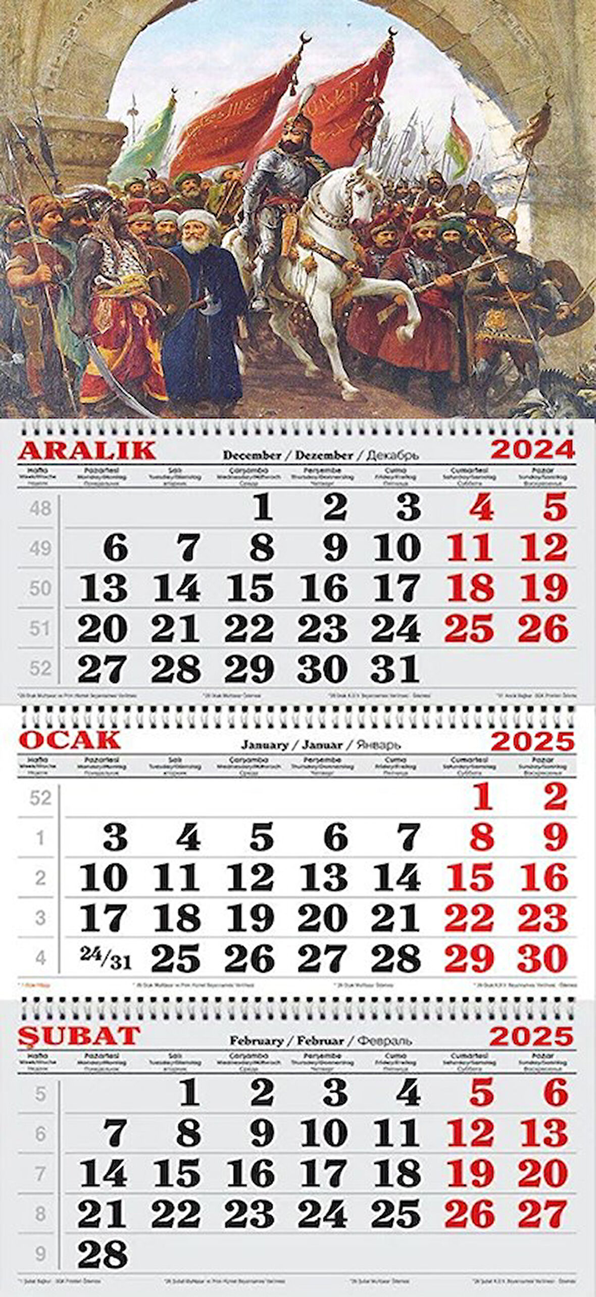 2026 Yılı Gemici Takvimi ---FATİH'İN İSTANBUL FETHİ