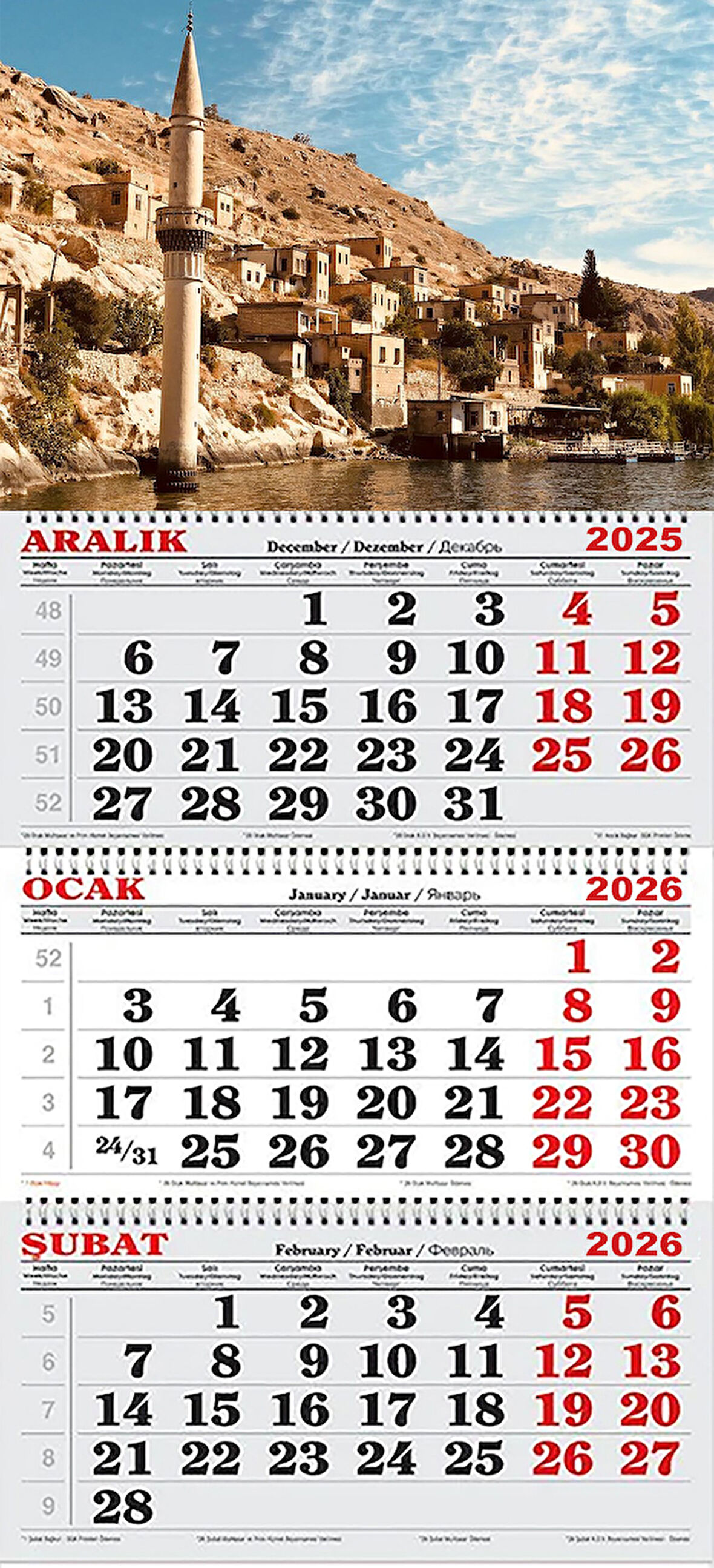  2026 Yılı Gemici Takvimi----HALFETİ SAVAŞAN KÖYÜ ŞANLIURFA