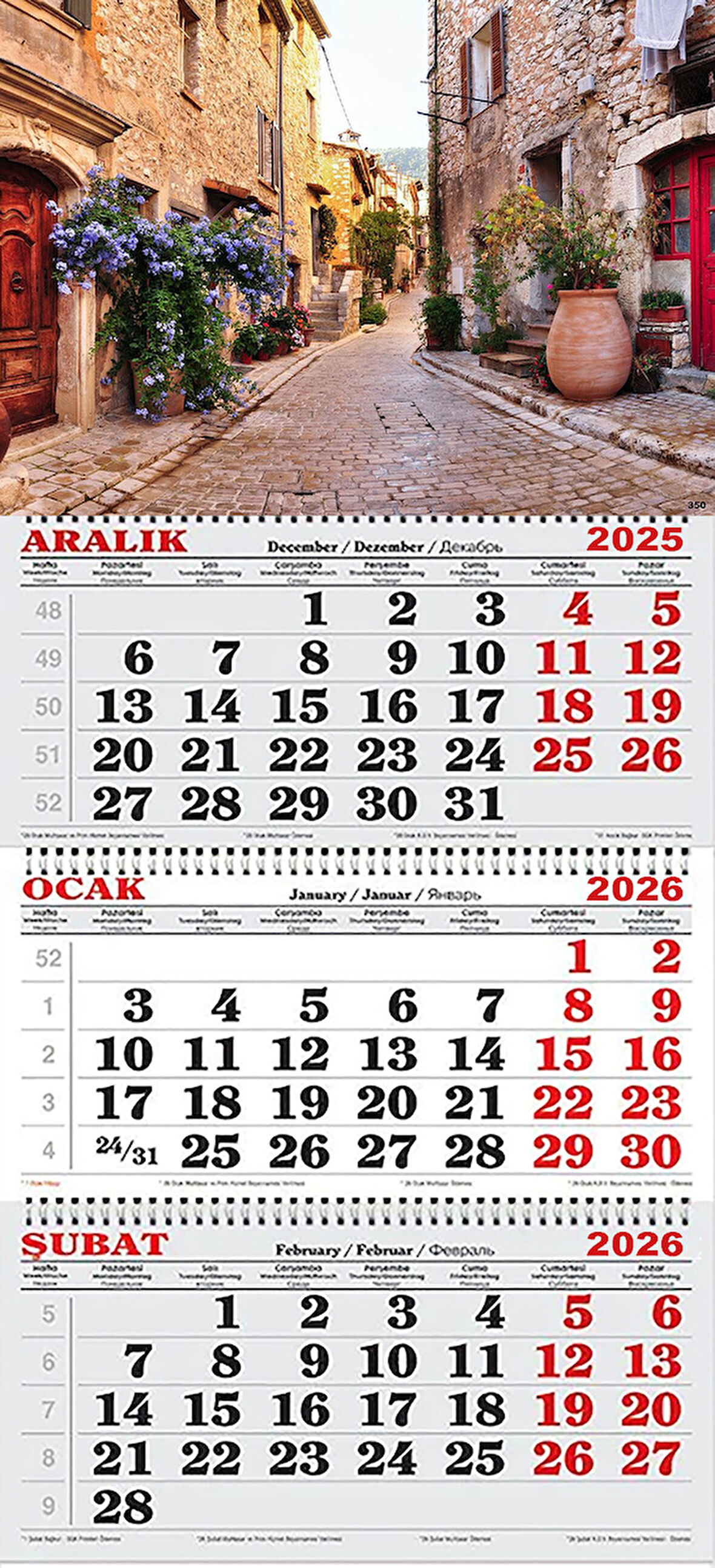 2026 Yılı Gemici Takvimi- Antibes Şehri