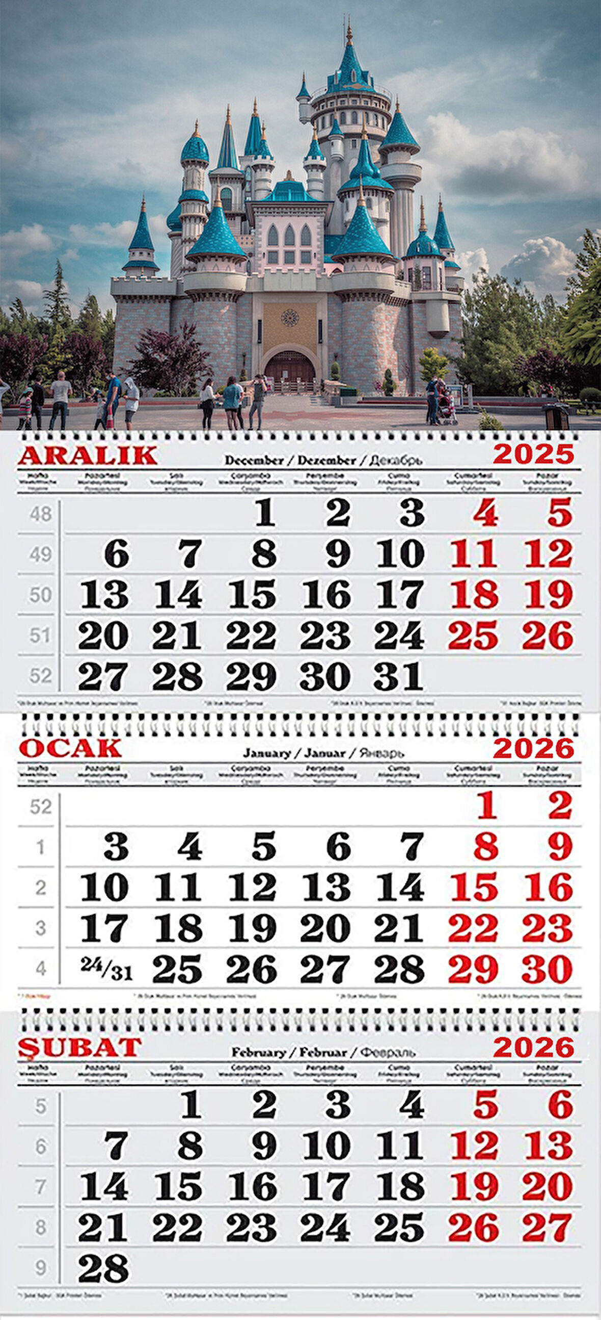 2026 Yılı Gemici Takvimi-Eskişehir Masal Şatosu