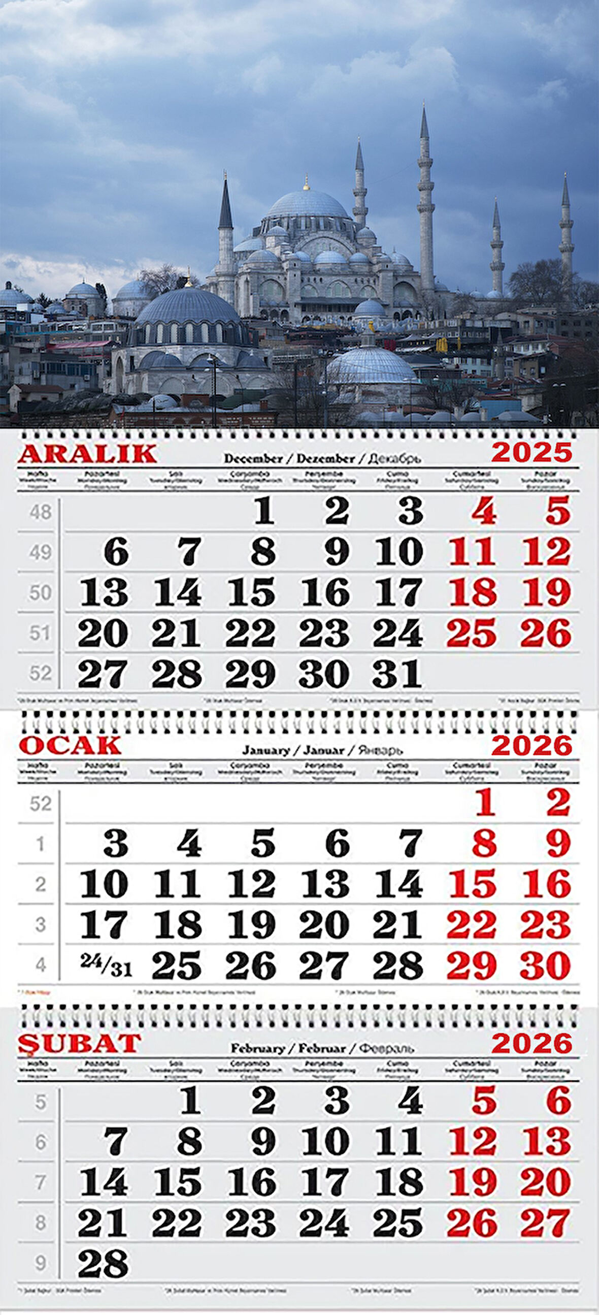 2026 Yılı Gemici Takvimi-İstanbul'da Sonbahar