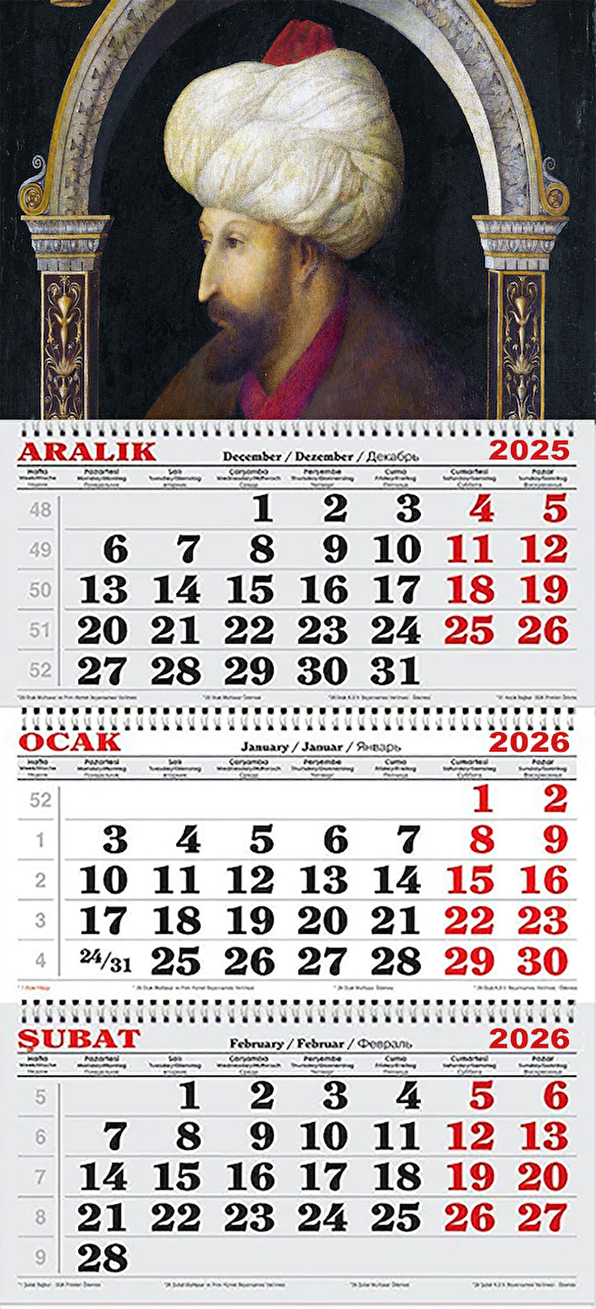 2026 Yılı Gemici Takvimi-Fatih Sultan Mehmet