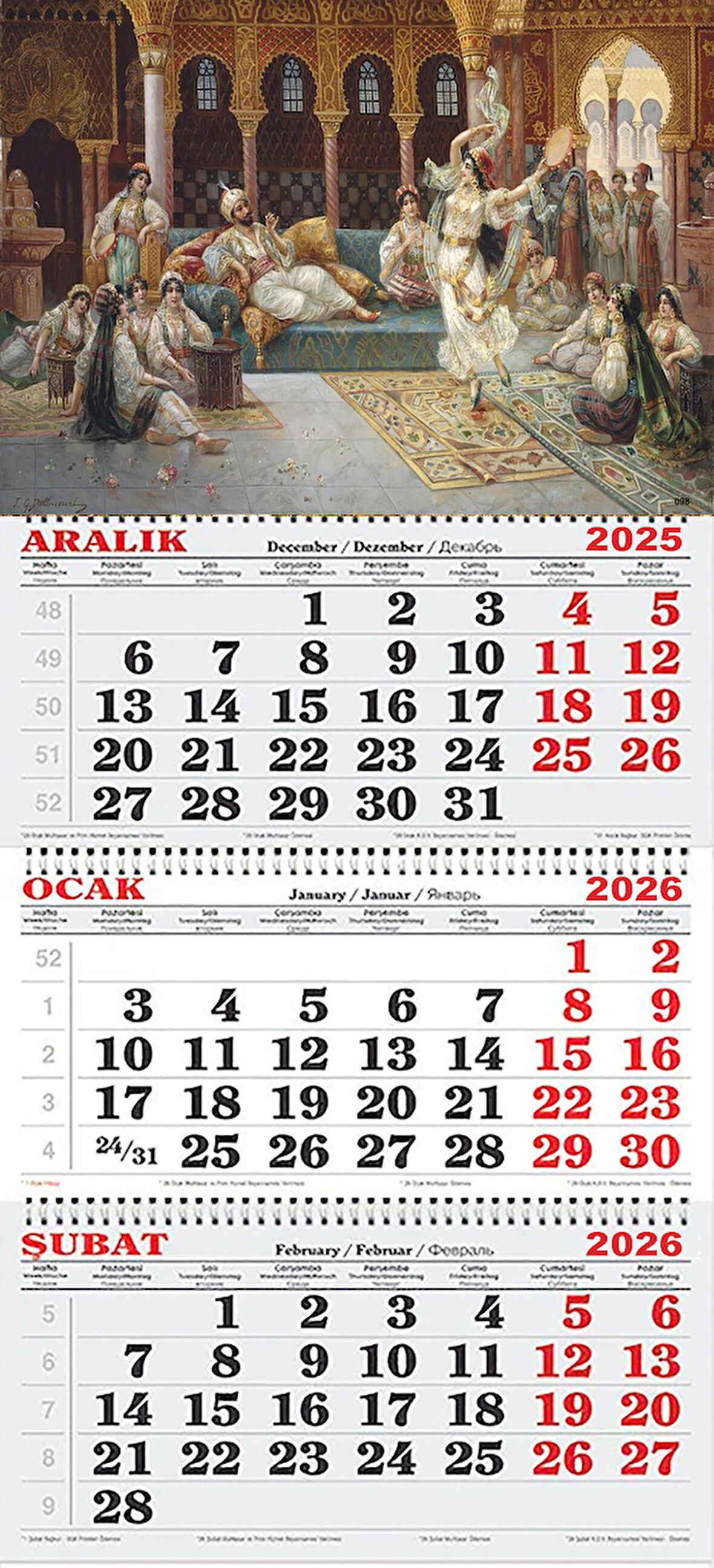 2026 Yılı Gemici Takvimi-A Harem by J. G. Delincourt