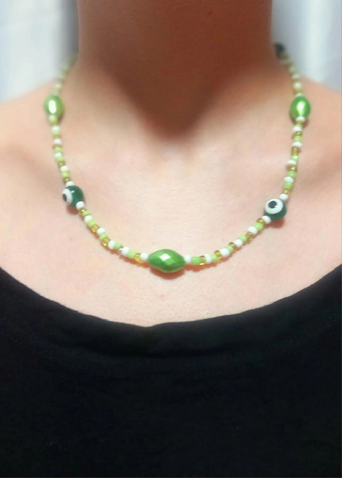 Nazar Boncuk Kum Boncuk Etnik Otantik Aesthetic Soft Vibes Vintage Hediyelik Kombin Geometrik Kolye
