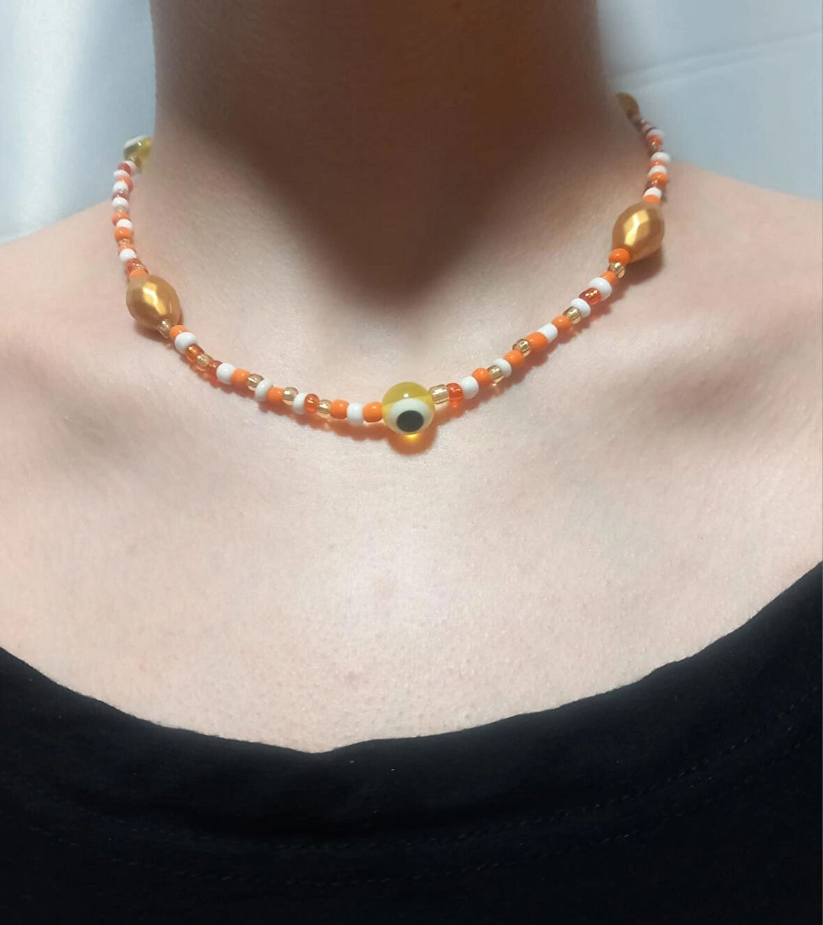 Nazar Boncuk Kum Boncuk Etnik Otantik Aesthetic Soft Vibes Vintage Hediyelik Kombin Geometrik Kolye
