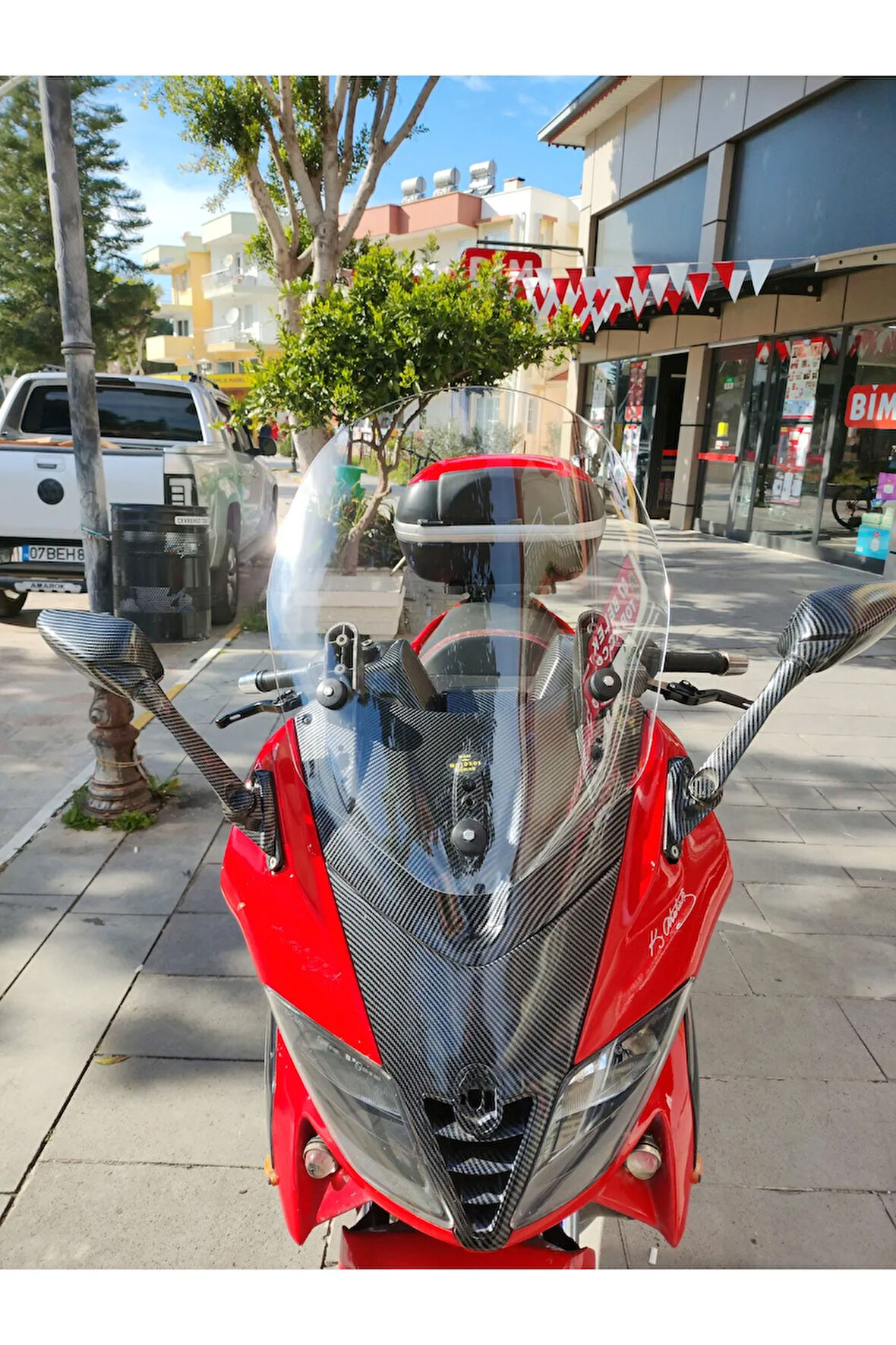 Gilera Nexus 500 Siperlik Ön Cam 2004 2008 Model 58cm Şeffaf Renkli 4mm