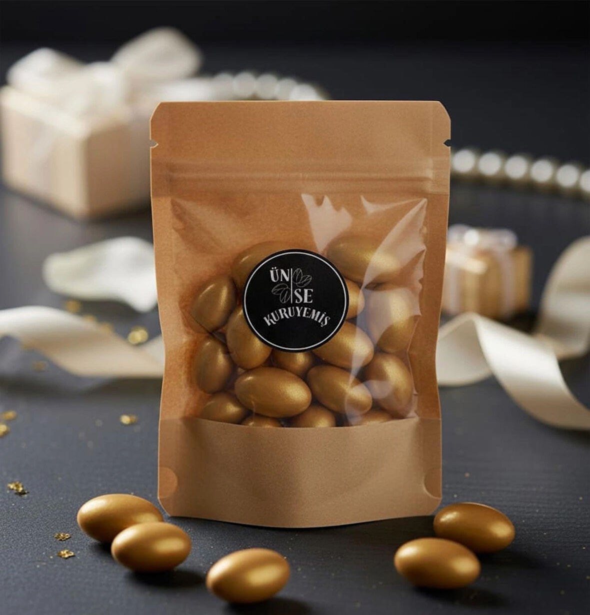 Gold ( Altın ) Çikolatalı Badem Şekeri  ( 50 GR )