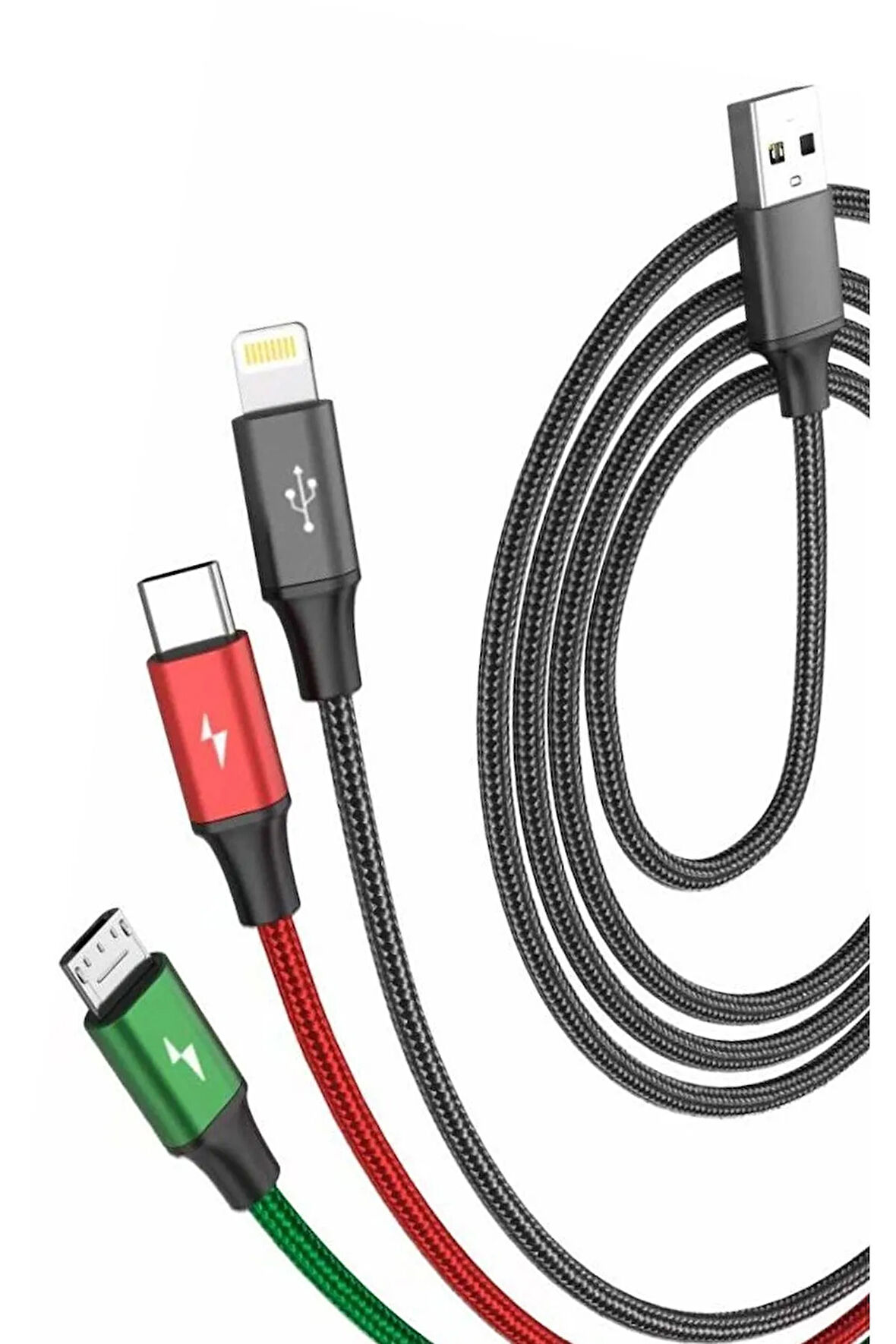 Galaxy A3 Uyumlu Şarj Kablosu 3in1