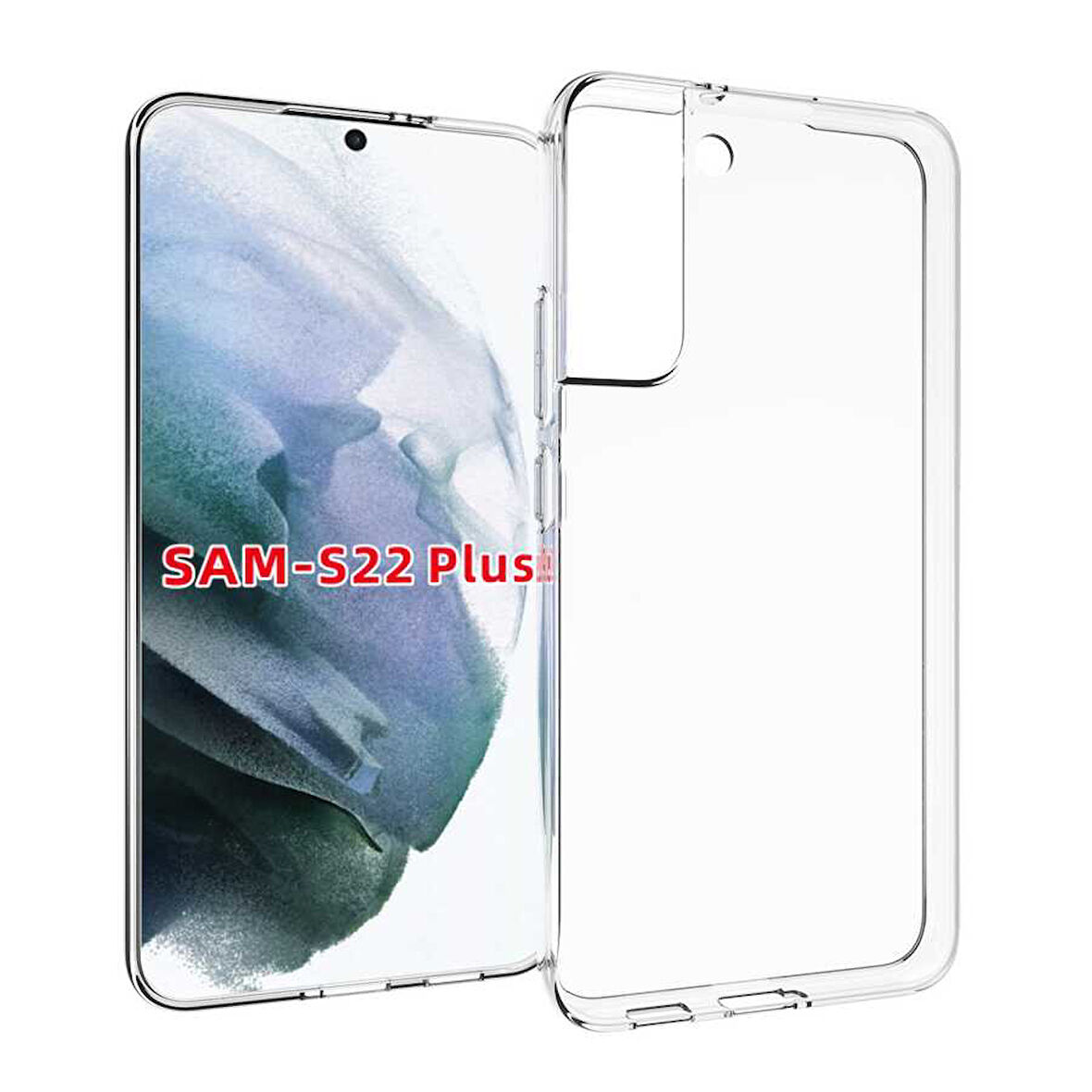 Samsung Galaxy S22 Plus Kılıf Şeffaf İnce Esnek Silikon Kılıf Zipax-Süper