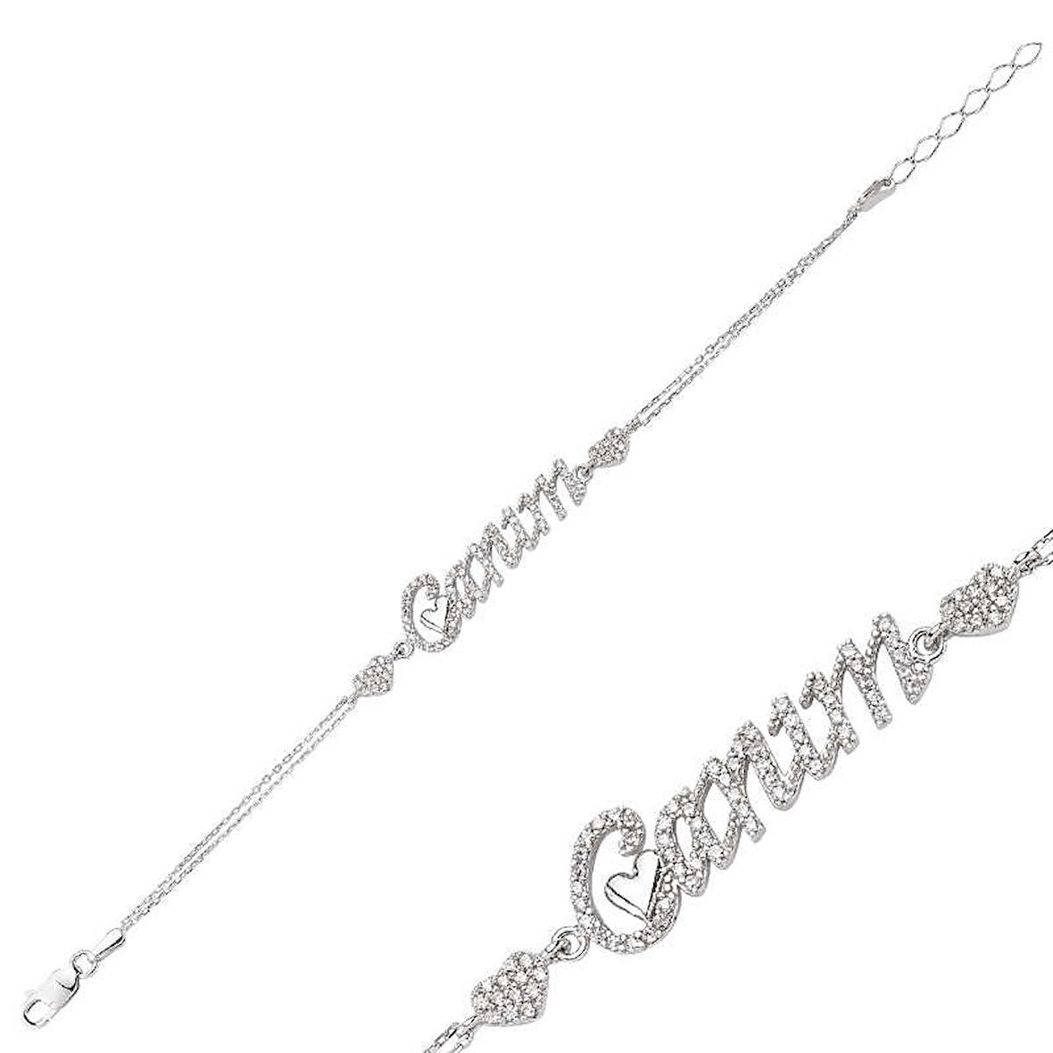 Gümüş Canım Yazılı Kadın Bileklik