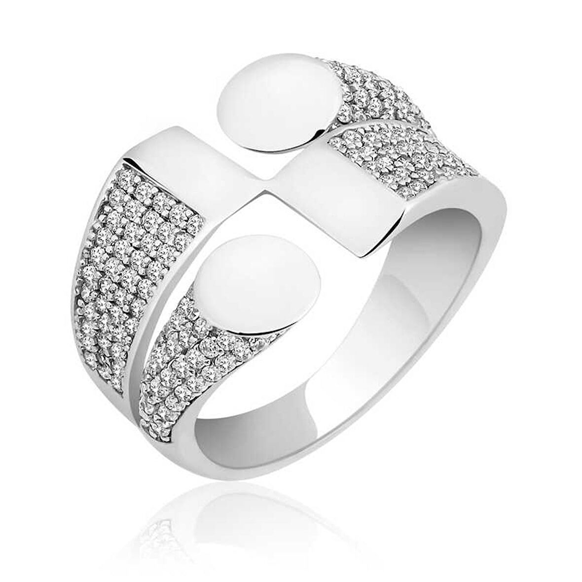 Gümüş Zirkon Taşlı Kadın Yüzük