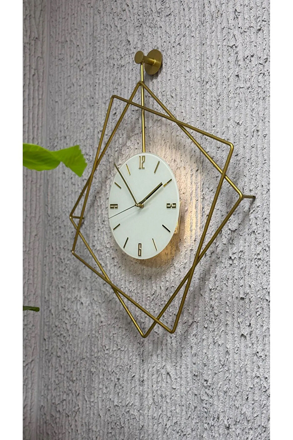 Ferrero Kristal GOLD SERİSİ - (Pilli Led) - Quartz Mekamizma - Metal Duvar Saati