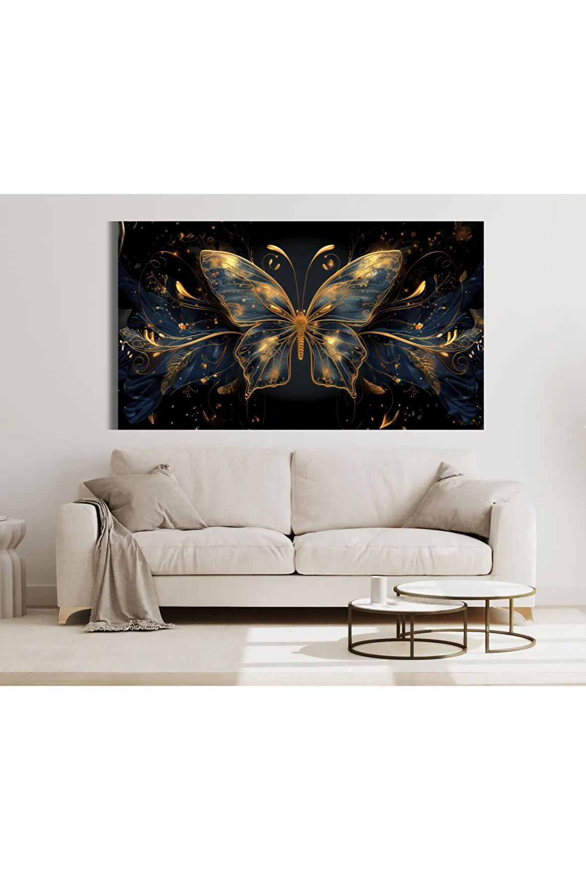 Golden Butterfly Kanvas Tablo