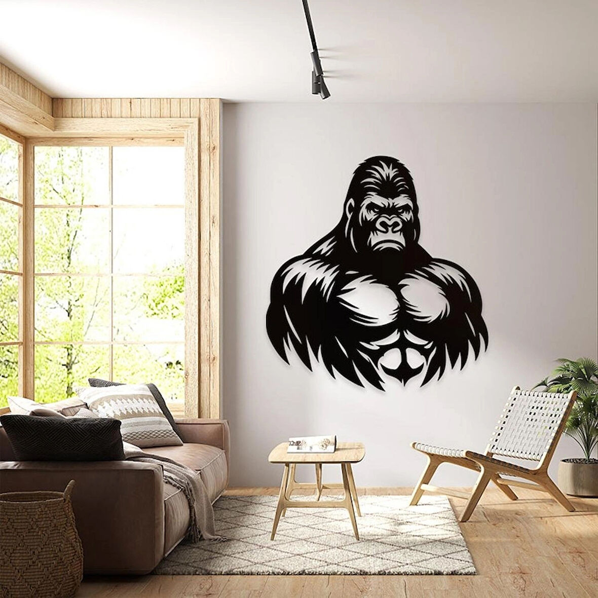 Gorilla dekoratif dekor tablo 