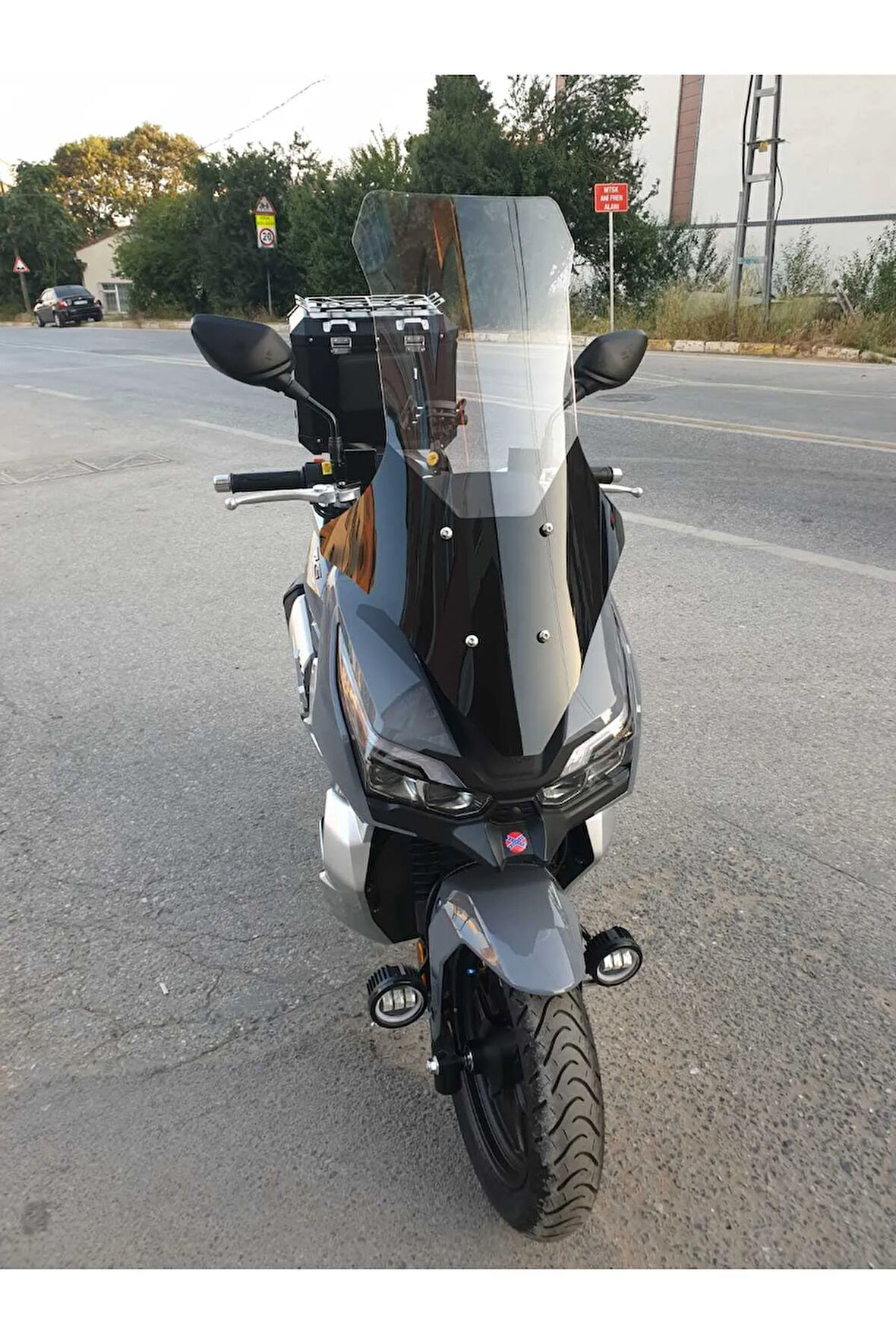 Kymco Grandink 250i Siperlik Ön Cam 2004 2008 Model 52cm Şeffaf Renkli 4mm