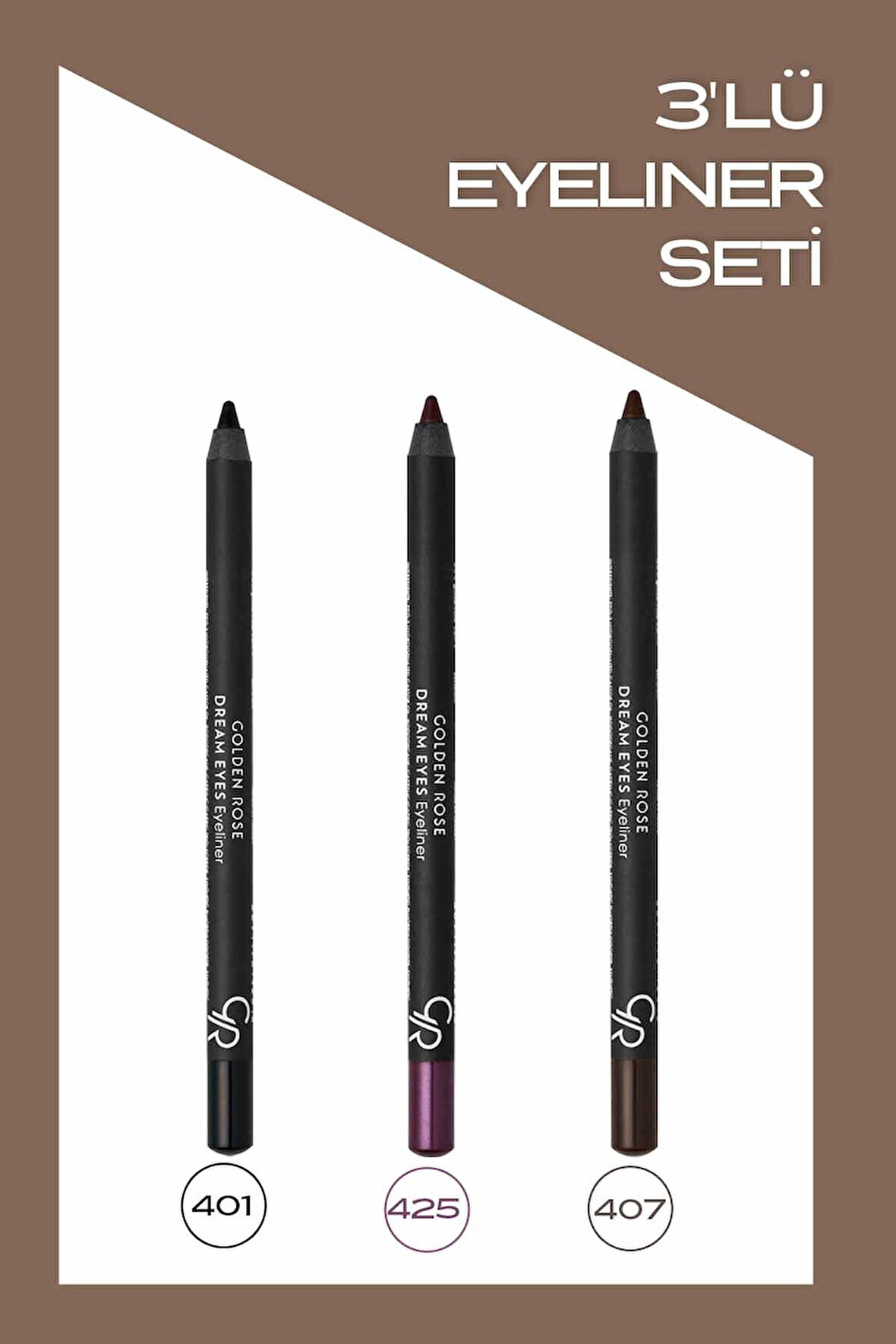 Dream Eyes Eyeliner 3 lü Göz Kalemi Set No:401-425-407