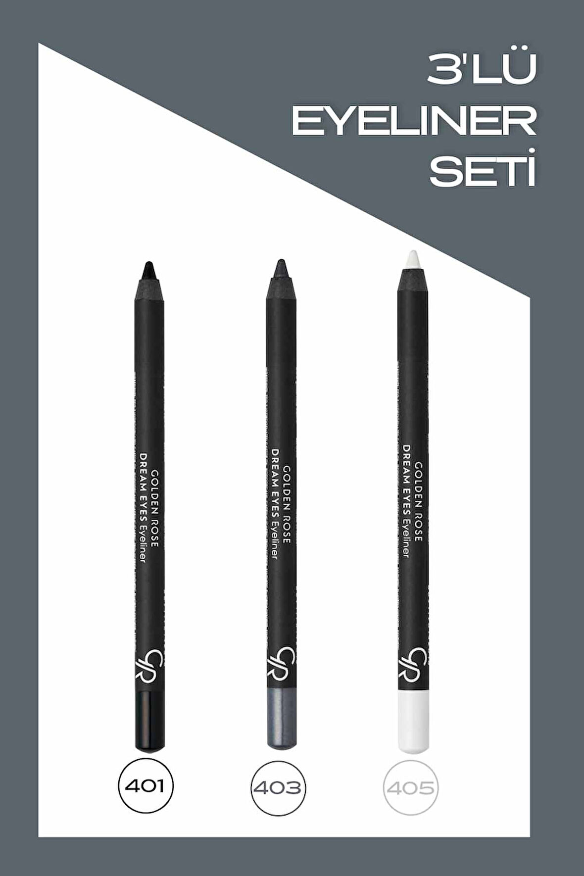 Dream Eyes Eyeliner 3'lü Jel Göz Kalemi Seti- No: 401-403-405