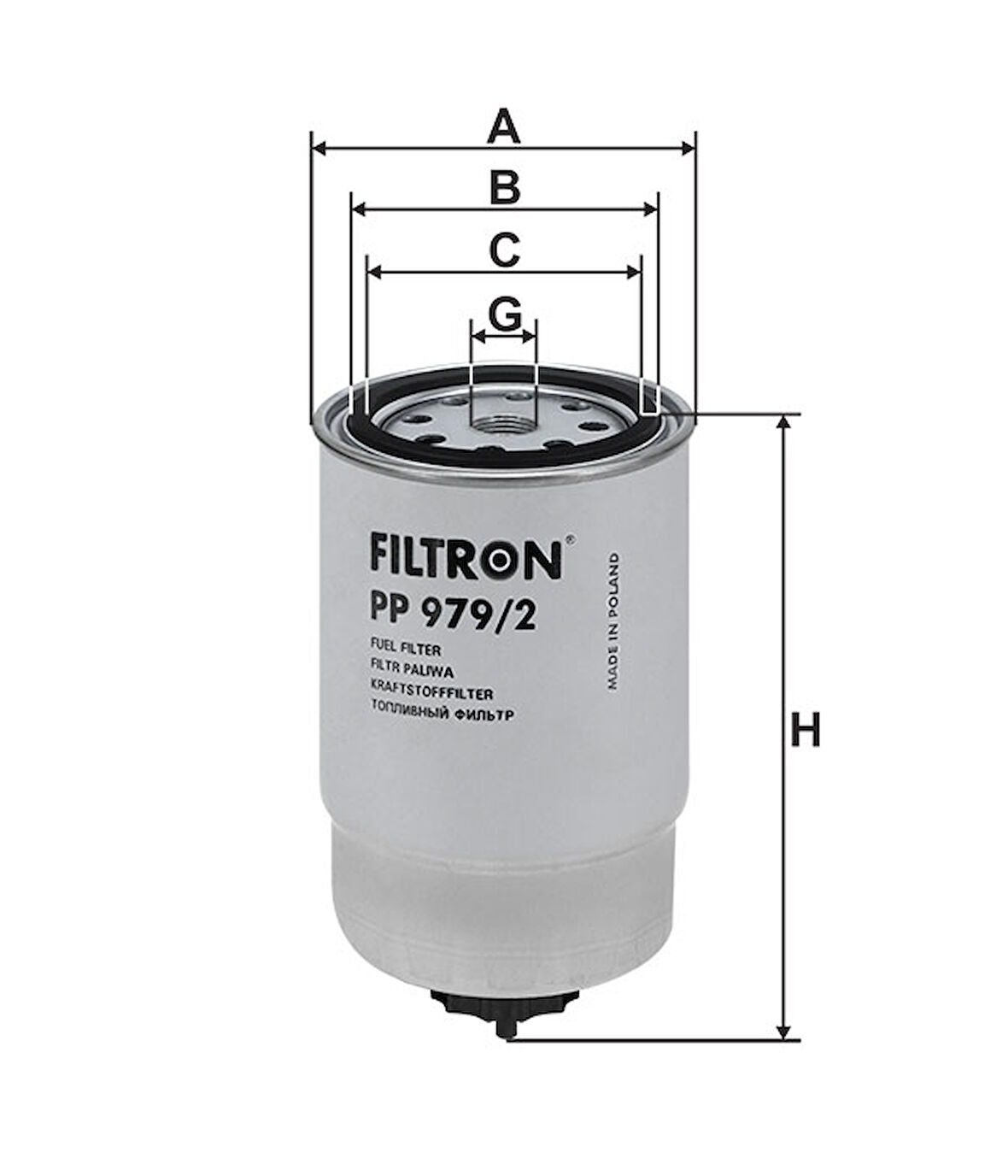 Filtron PP979/2 Yakıt Filtresi,31922-2E900,319224H001