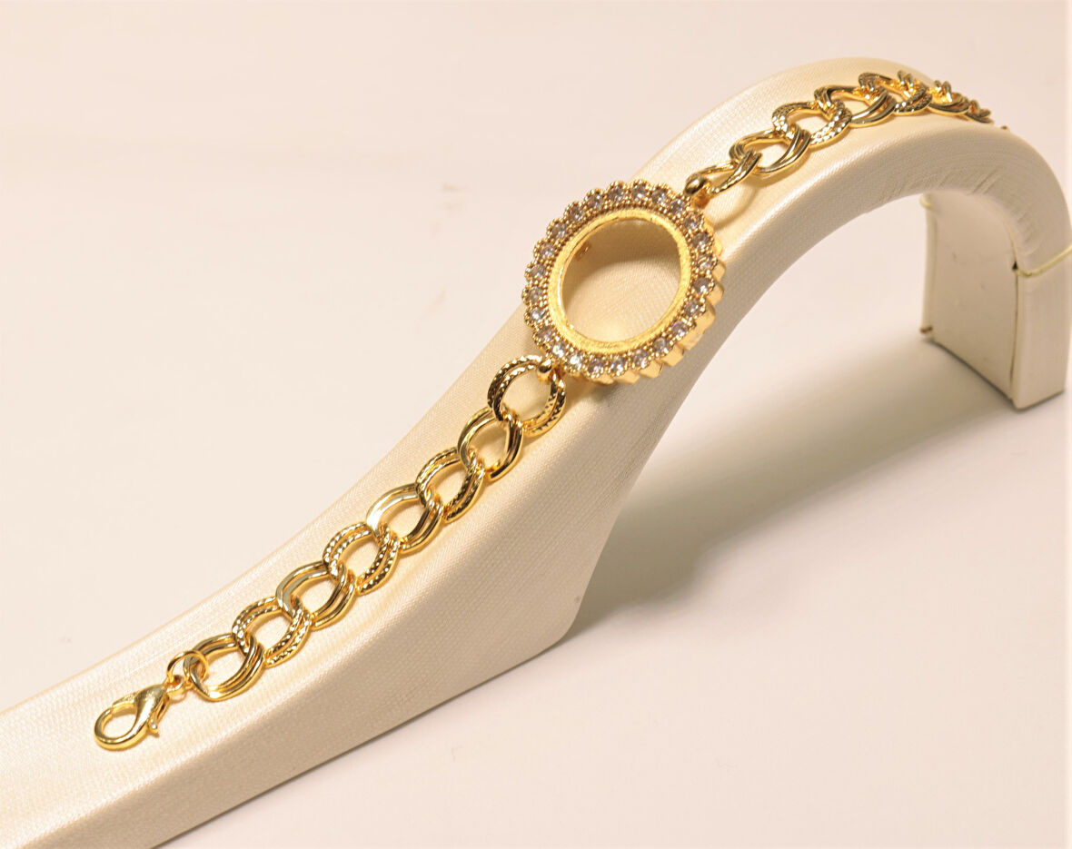 Çeyreksiz Altın Kaplama Bileklik KK04