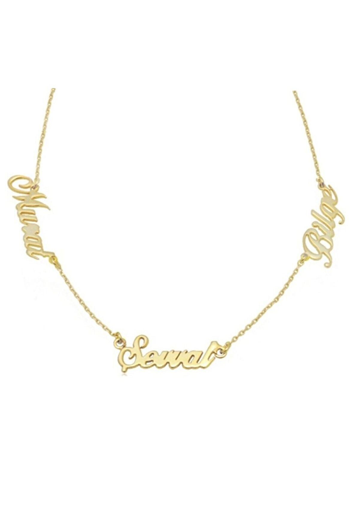 Üç İsimlikli Altın Kolye